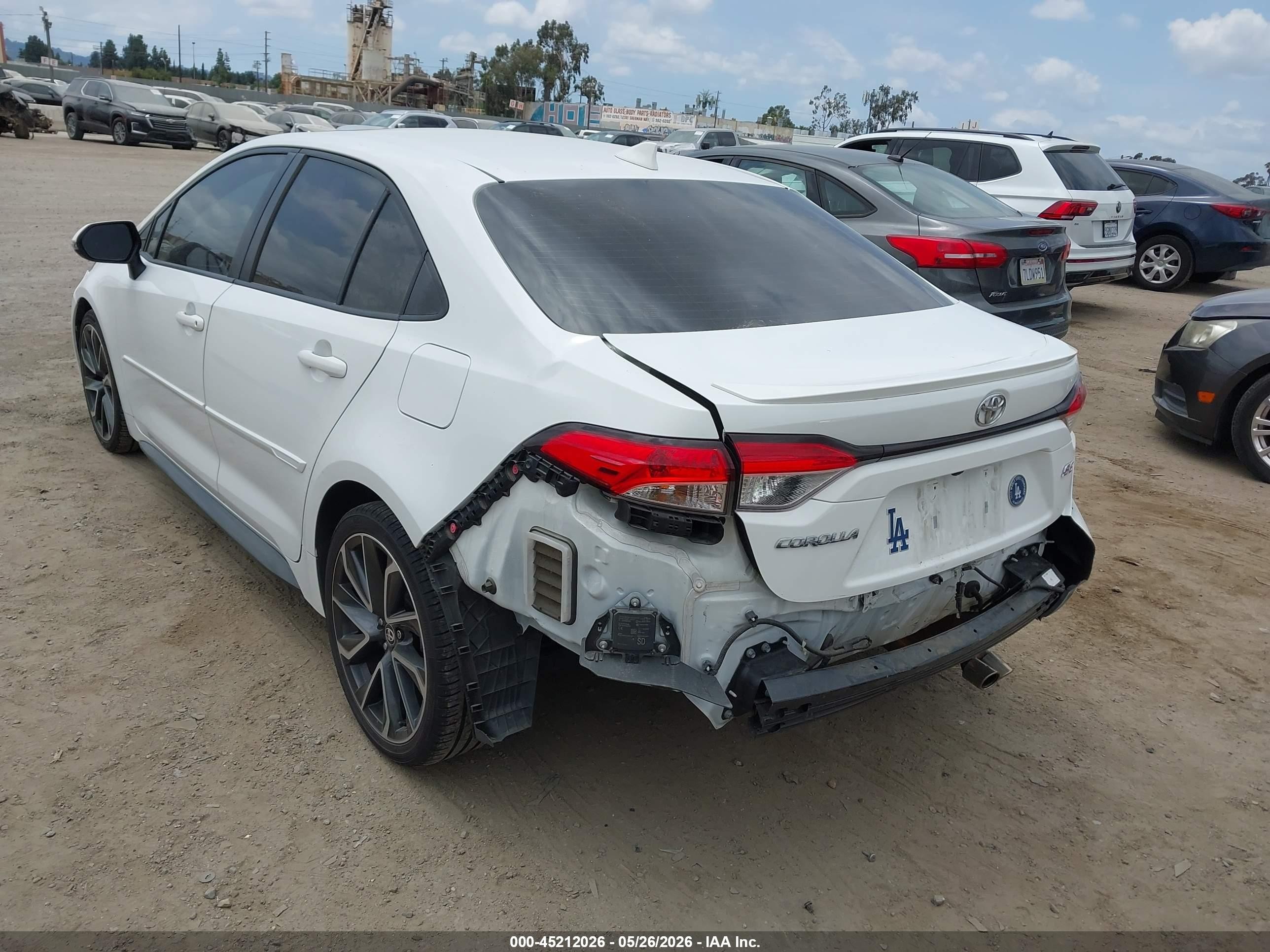 2020 Toyota Corolla Se White vin: JTDP4RCE4LJ029384