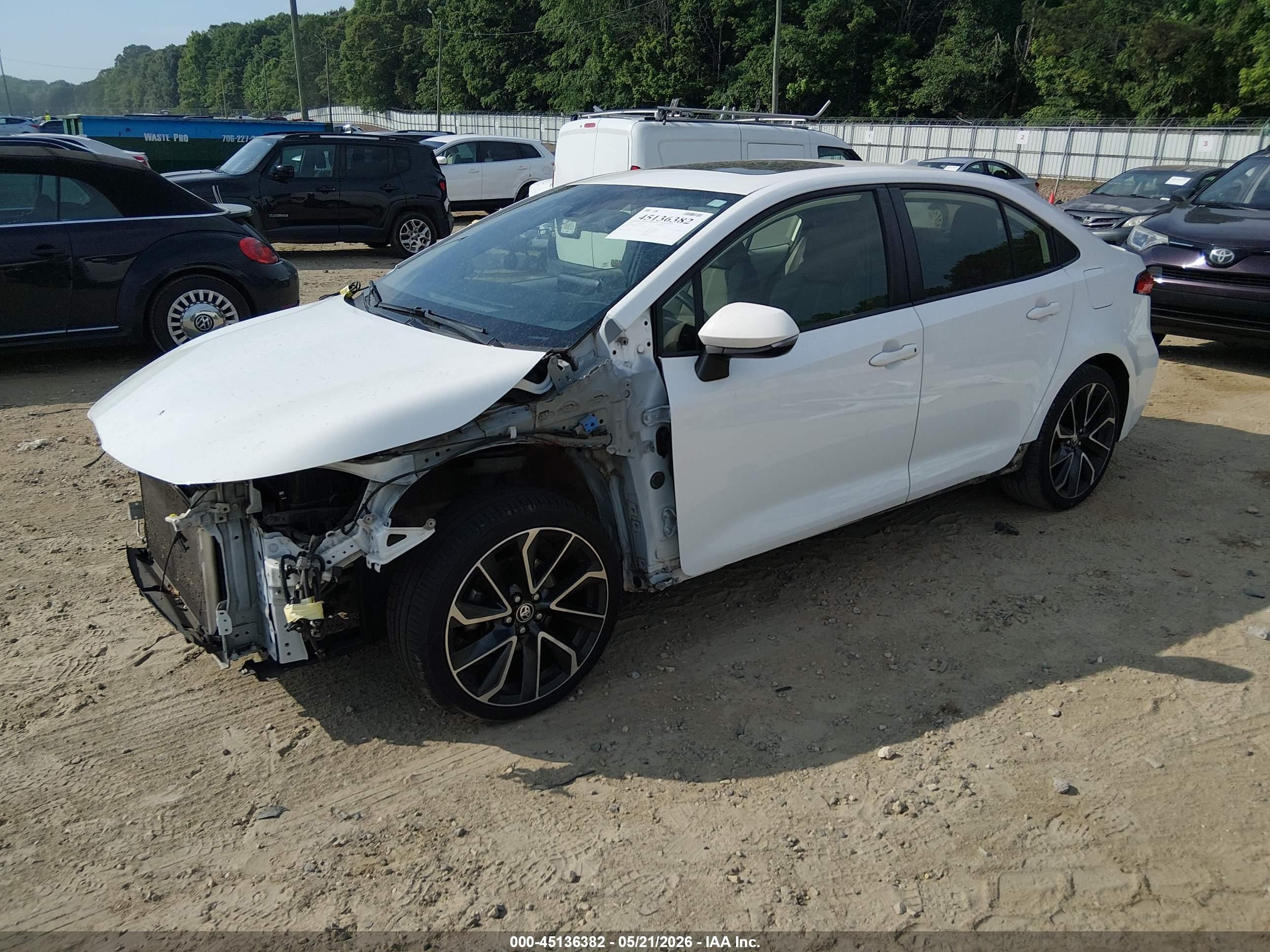 2020 Toyota Corolla Se White vin: JTDP4RCE7LJ030545
