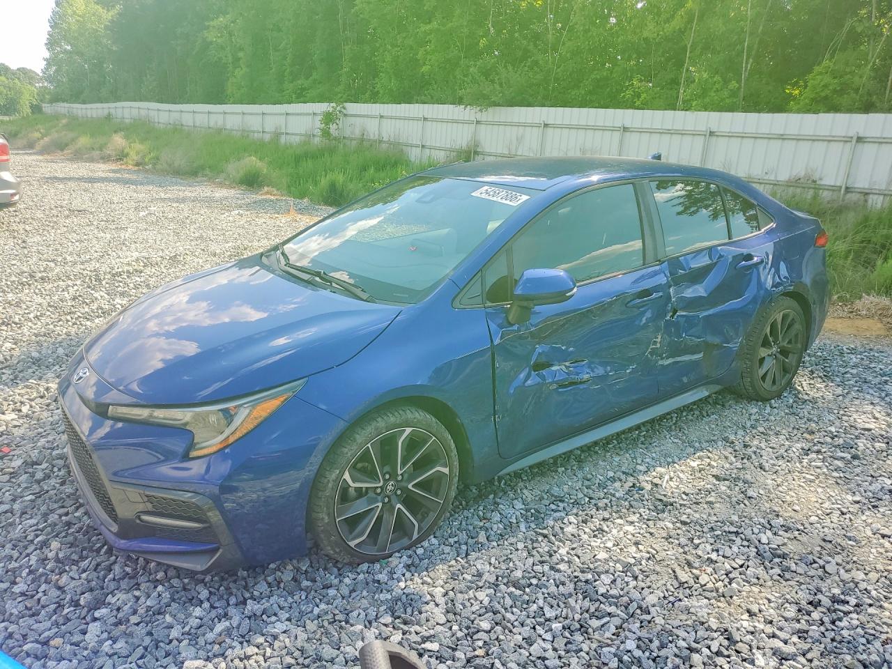 2021 Toyota Corolla Se Blue vin: JTDS4MCE3MJ059409