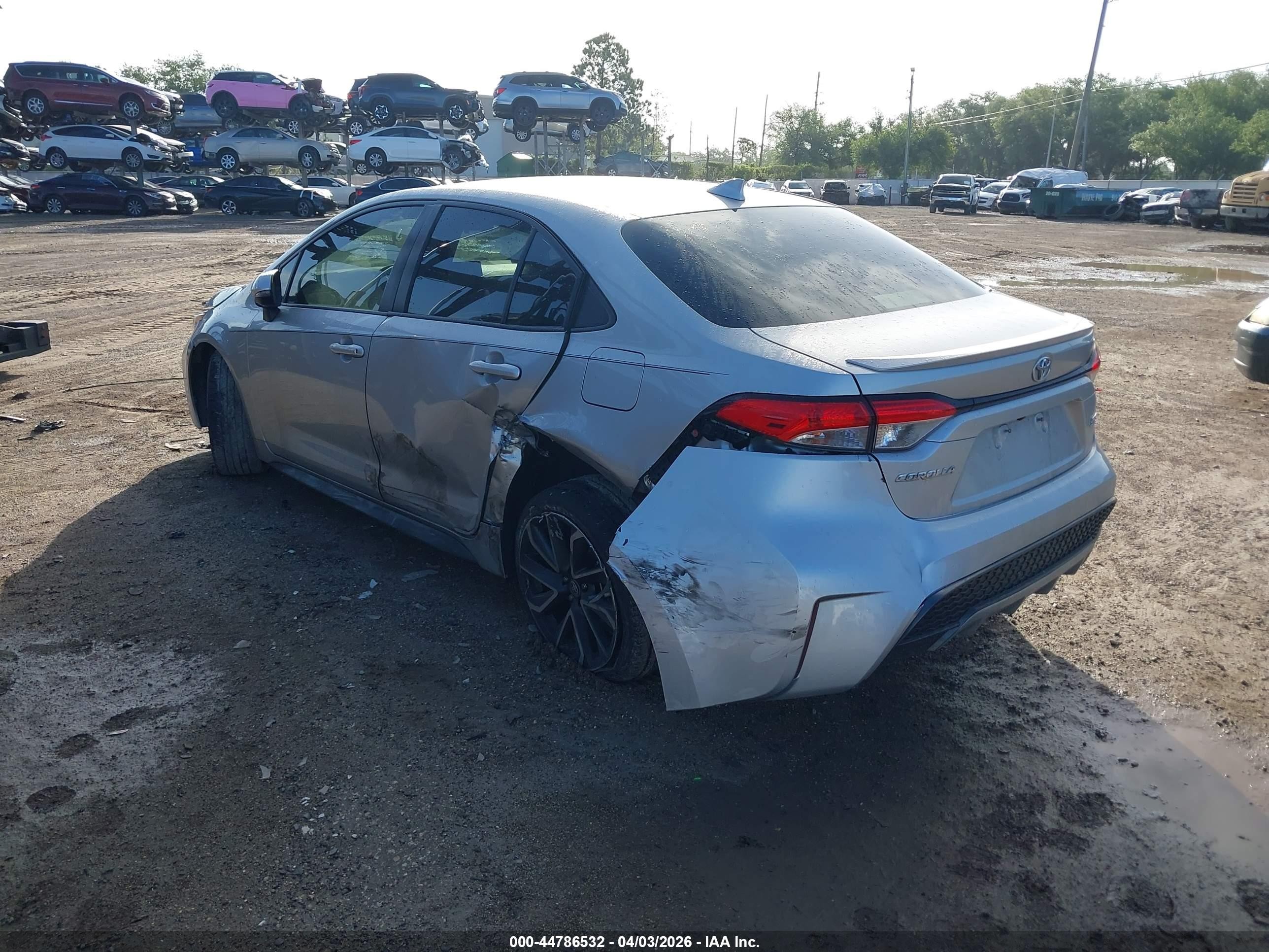 2021 Toyota Corolla Se Silver vin: JTDS4MCE7MJ070283