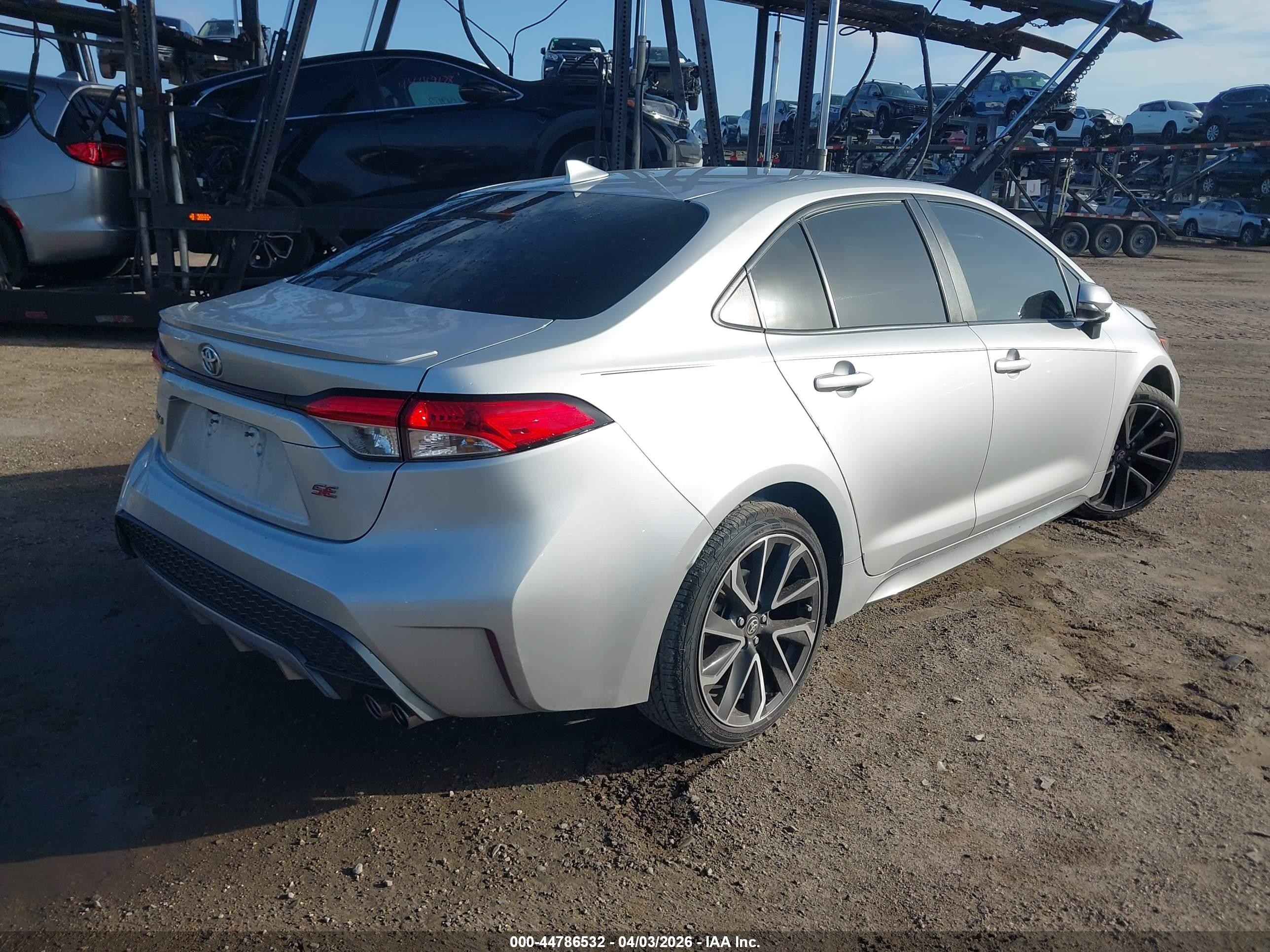 2021 Toyota Corolla Se Silver vin: JTDS4MCE7MJ070283