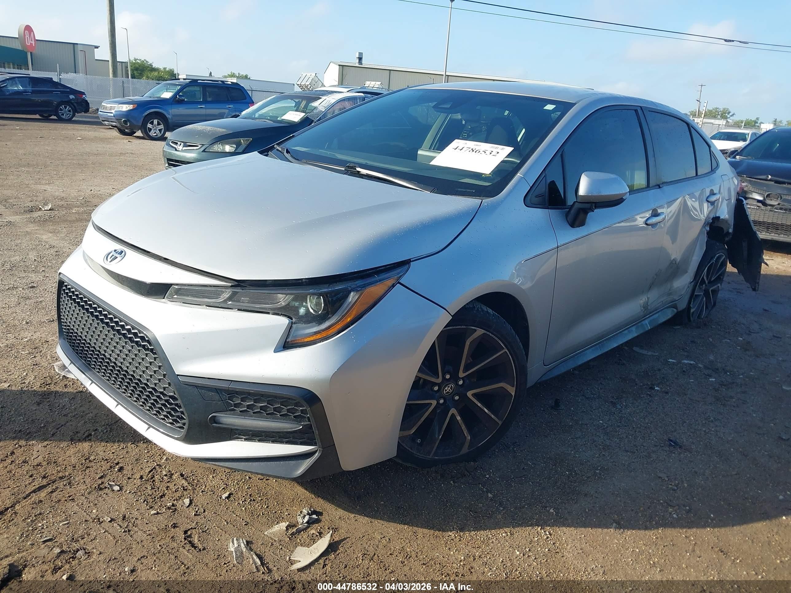 2021 Toyota Corolla Se Silver vin: JTDS4MCE7MJ070283