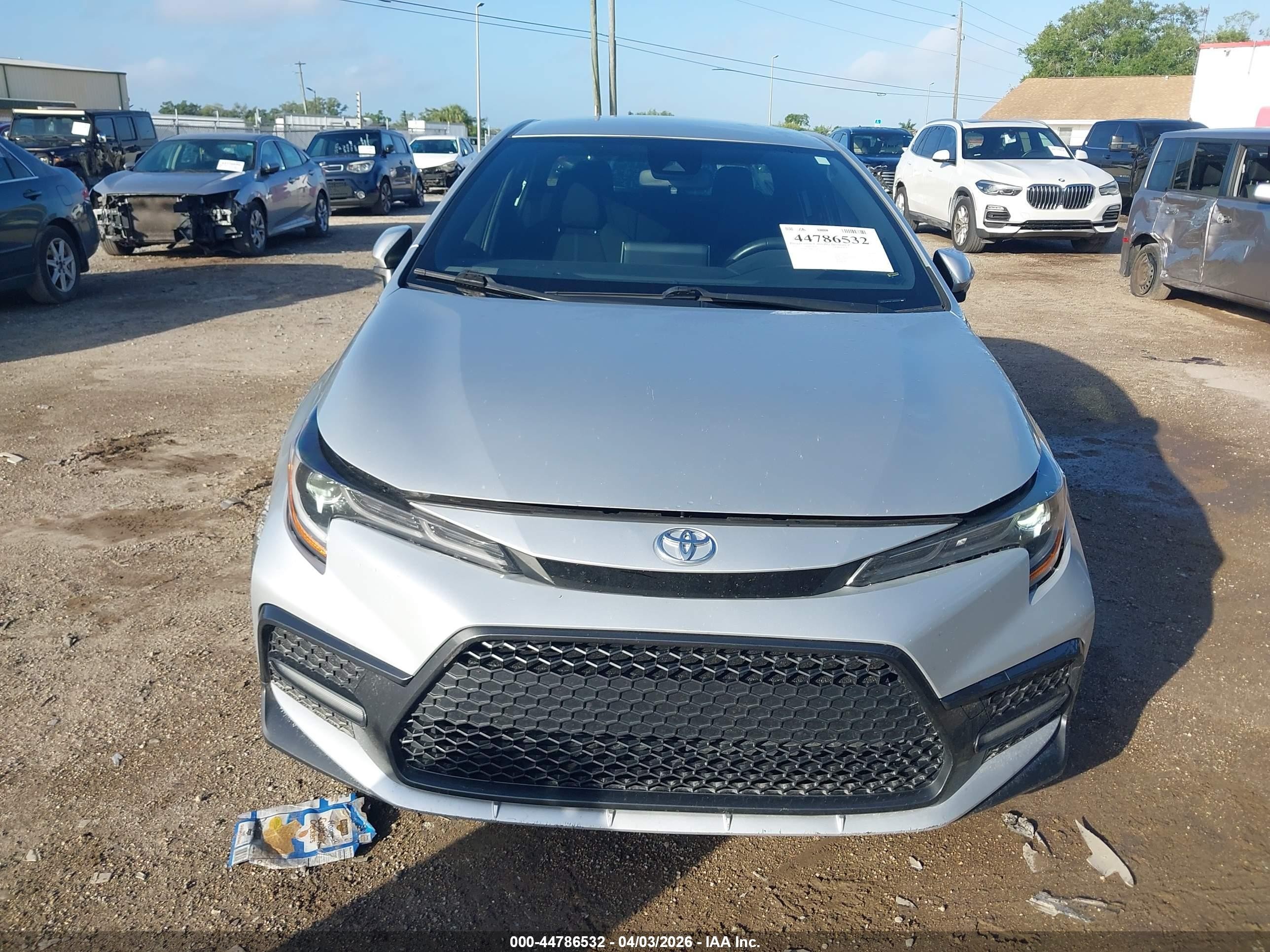 2021 Toyota Corolla Se Silver vin: JTDS4MCE7MJ070283
