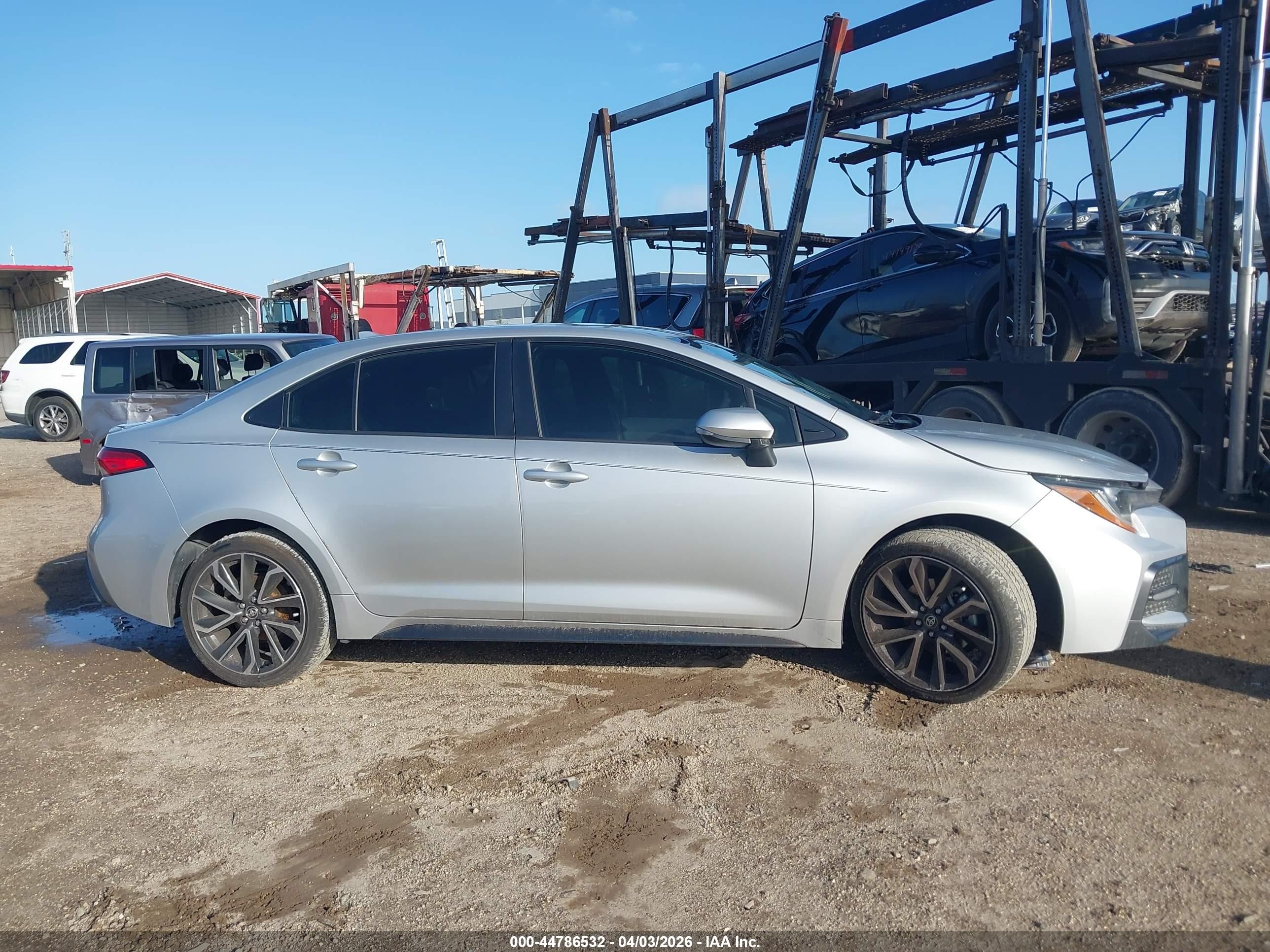 2021 Toyota Corolla Se Silver vin: JTDS4MCE7MJ070283