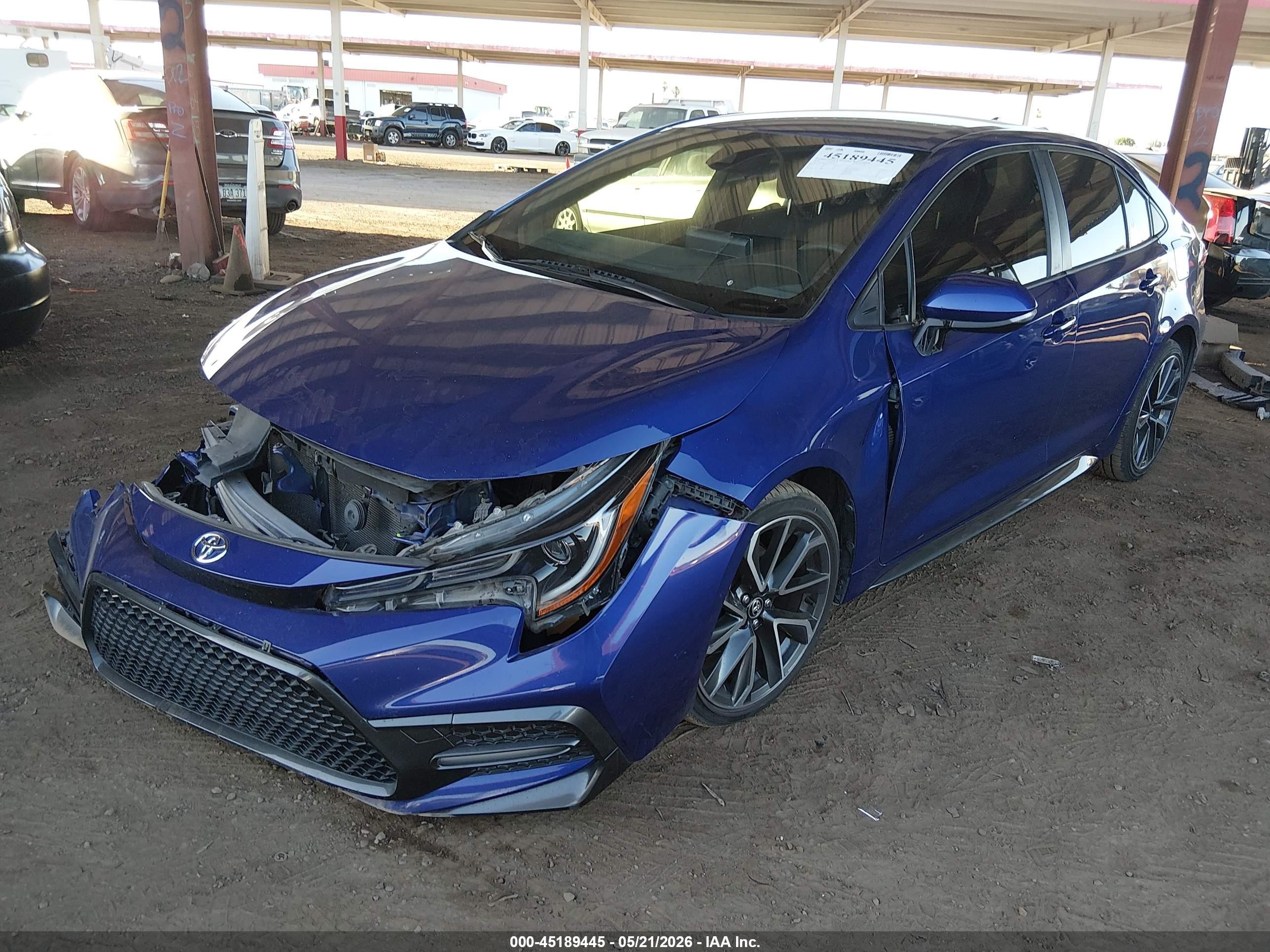 2020 Toyota Corolla Se Синий vin: JTDS4RCE4LJ030917