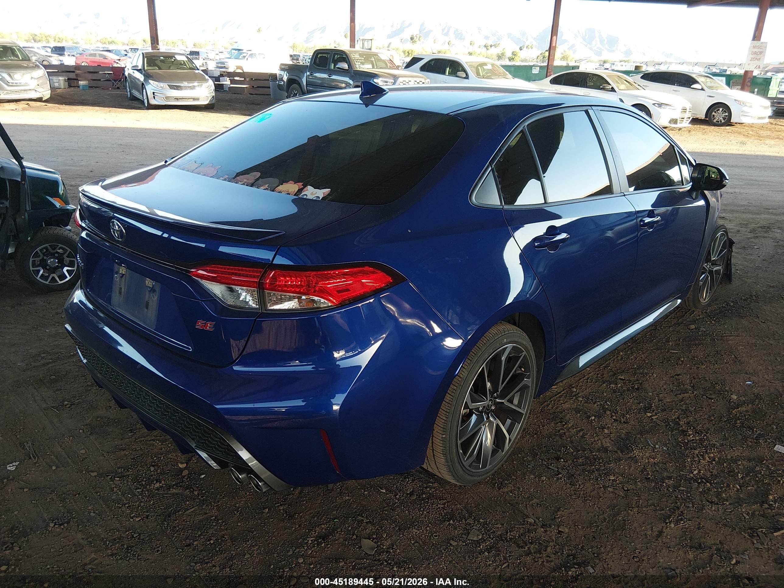 2020 Toyota Corolla Se Синий vin: JTDS4RCE4LJ030917