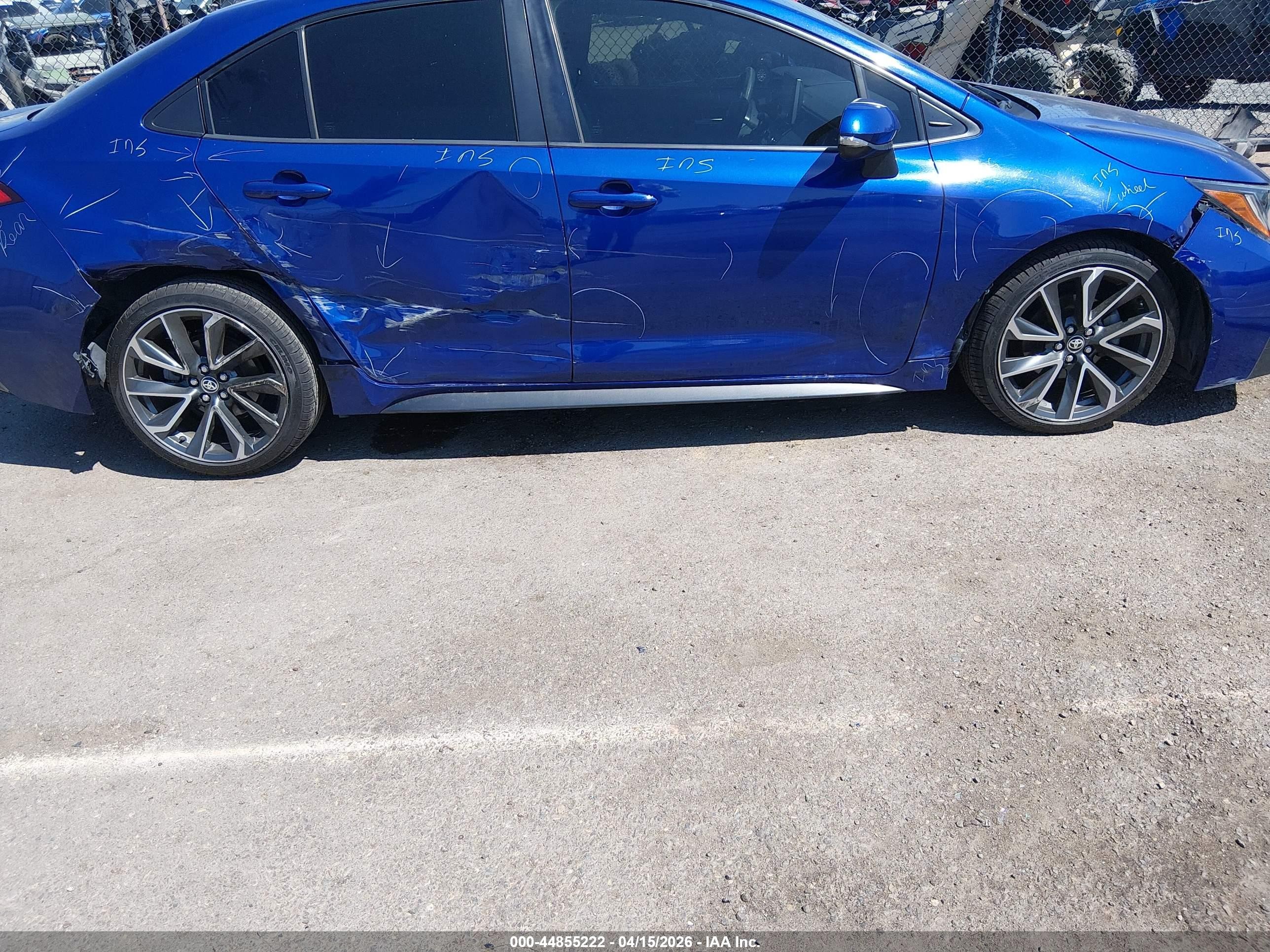 2020 Toyota Corolla Se Blue vin: JTDS4RCE5LJ009042