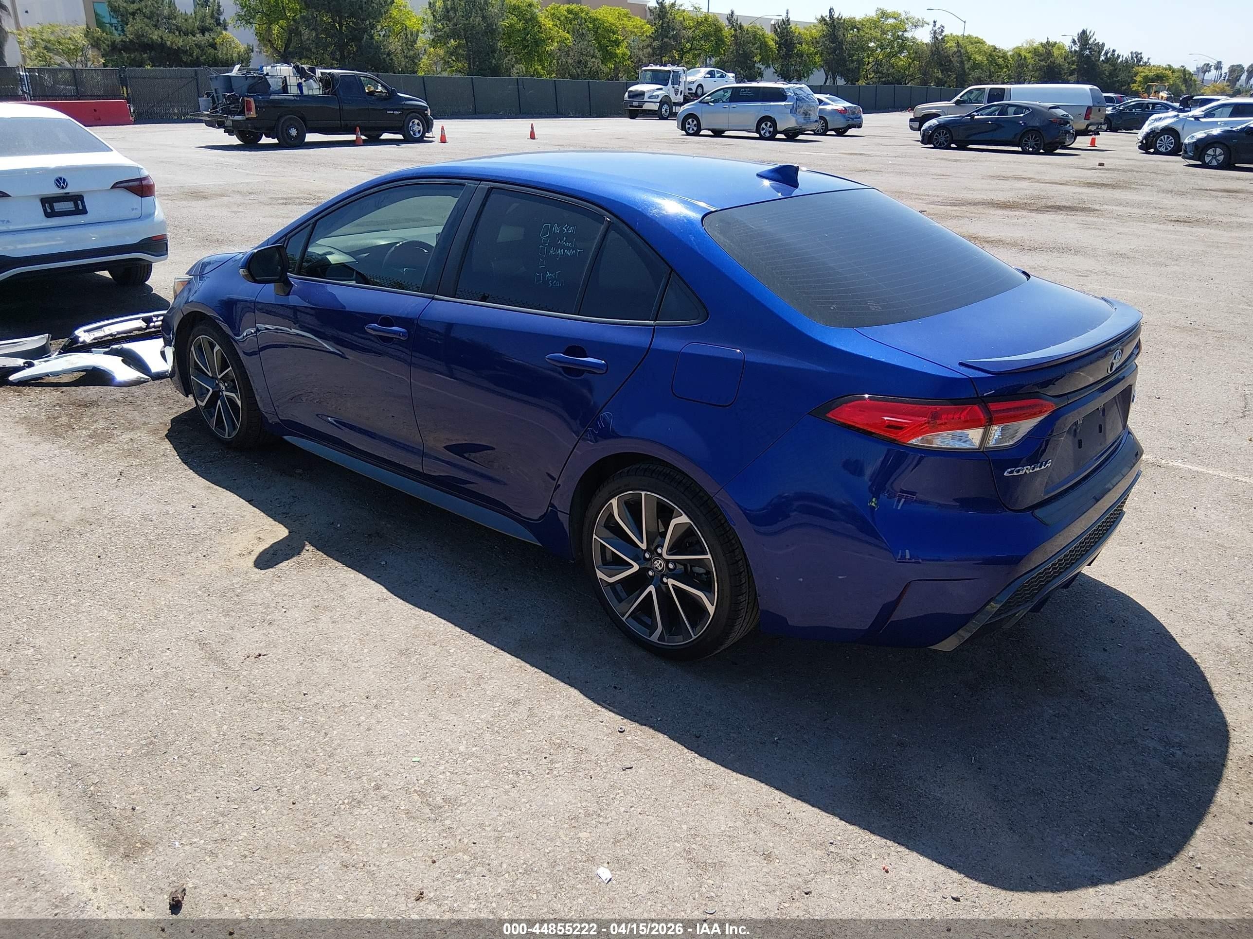 2020 Toyota Corolla Se Blue vin: JTDS4RCE5LJ009042