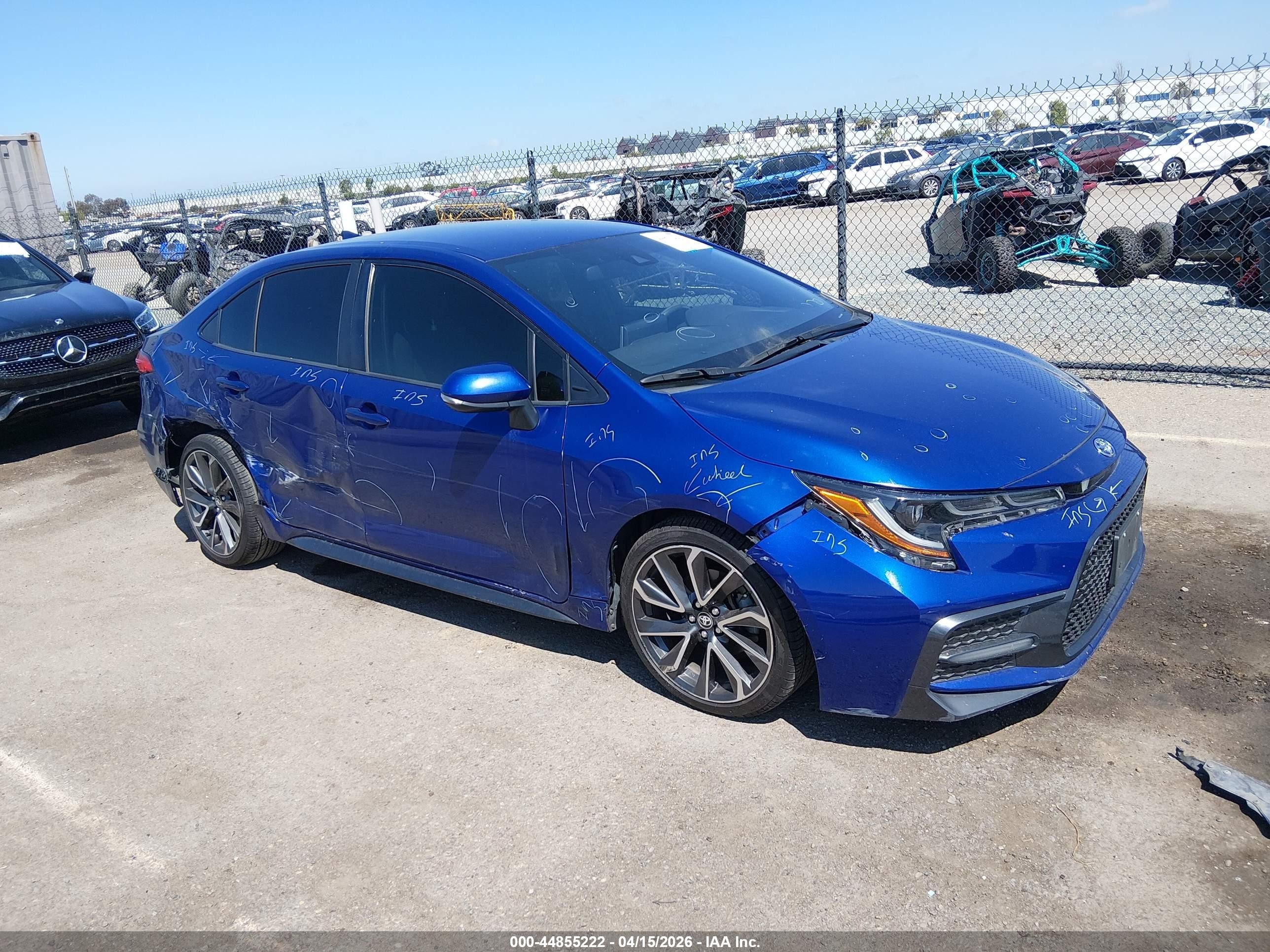 2020 Toyota Corolla Se Blue vin: JTDS4RCE5LJ009042