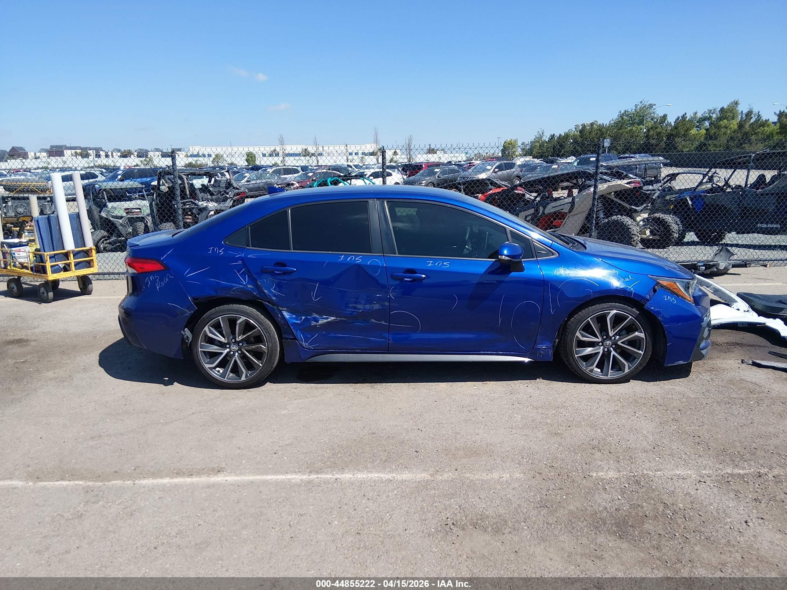 2020 Toyota Corolla Se Blue vin: JTDS4RCE5LJ009042