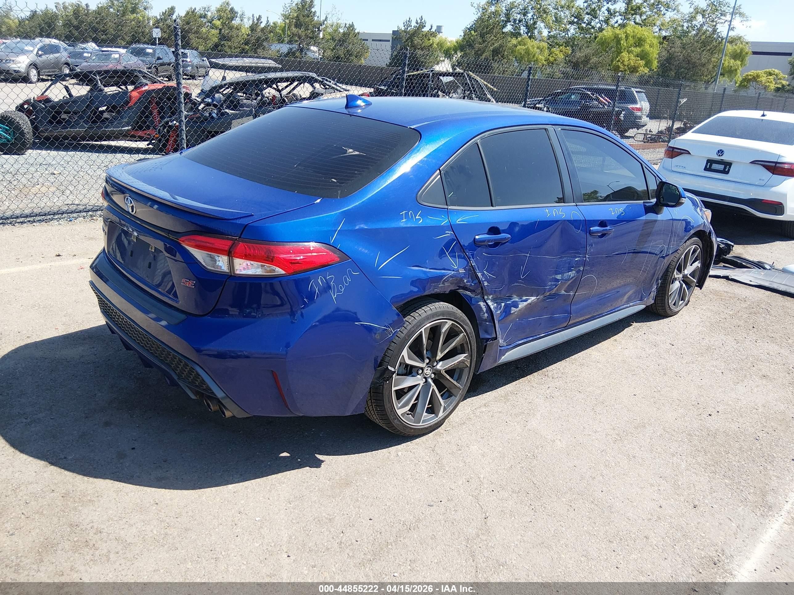2020 Toyota Corolla Se Blue vin: JTDS4RCE5LJ009042