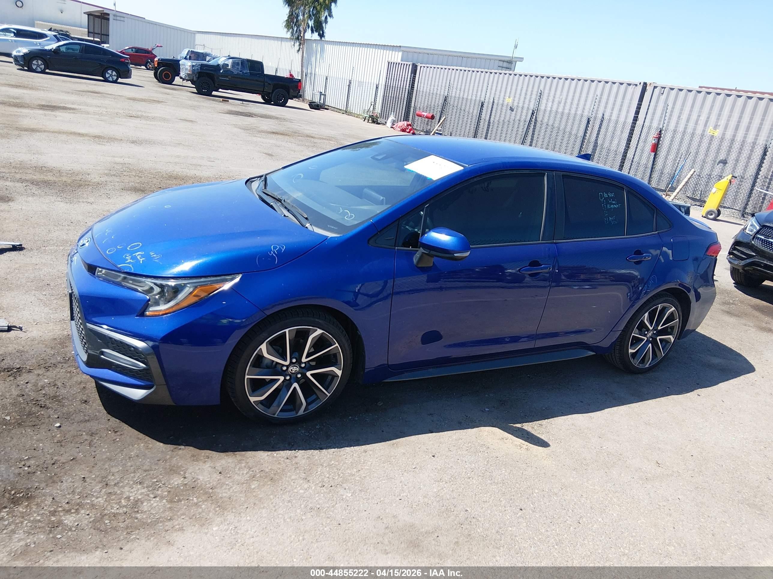 2020 Toyota Corolla Se Blue vin: JTDS4RCE5LJ009042