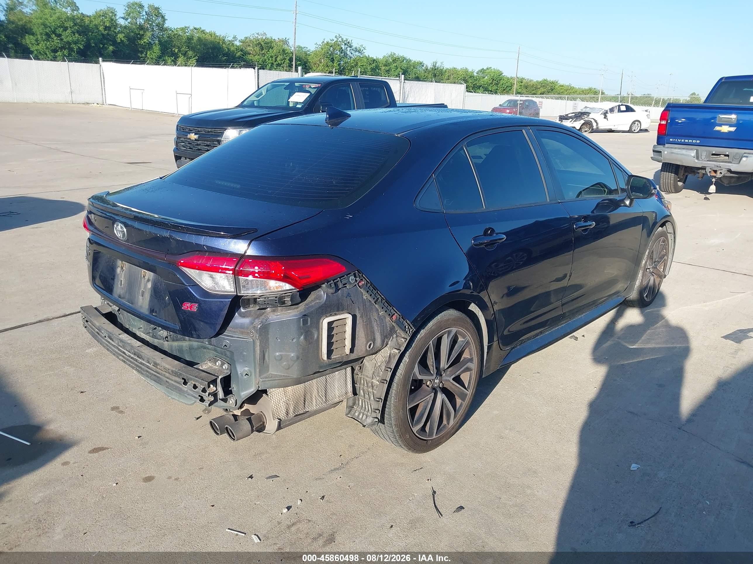 2020 Toyota Corolla Se Blue vin: JTDS4RCE8LJ006443