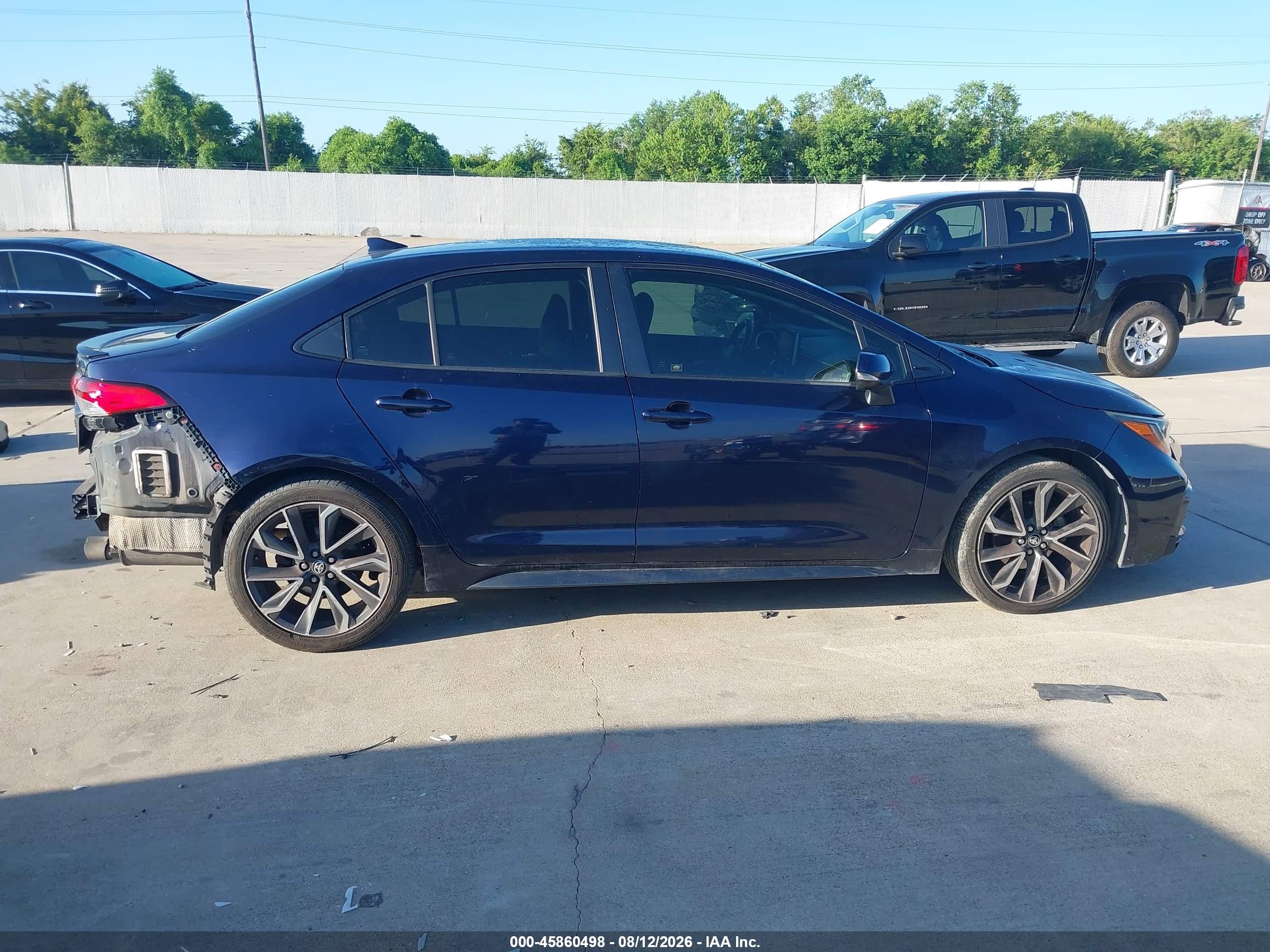 2020 Toyota Corolla Se Blue vin: JTDS4RCE8LJ006443