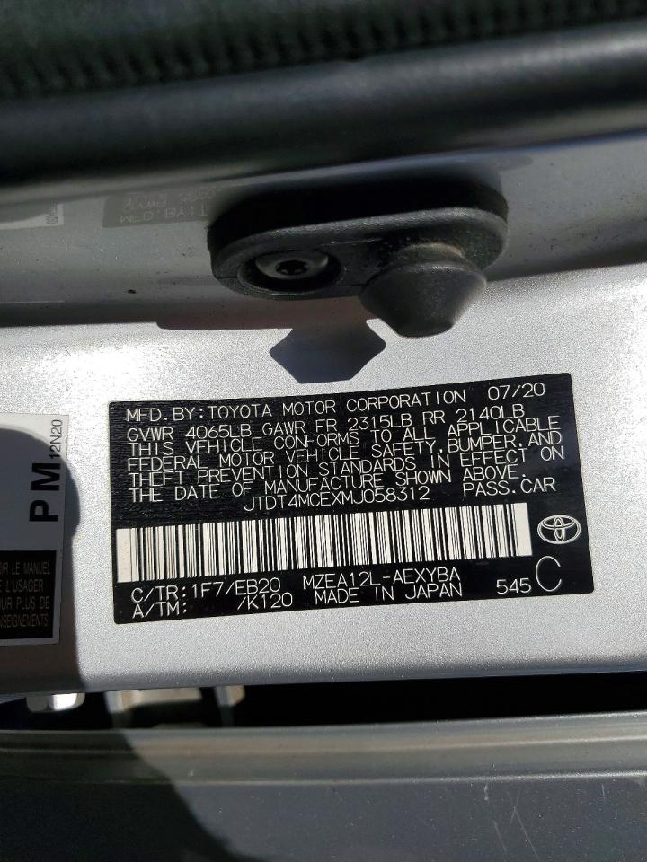 2021 Toyota Corolla Xse Silver vin: JTDT4MCEXMJ058312