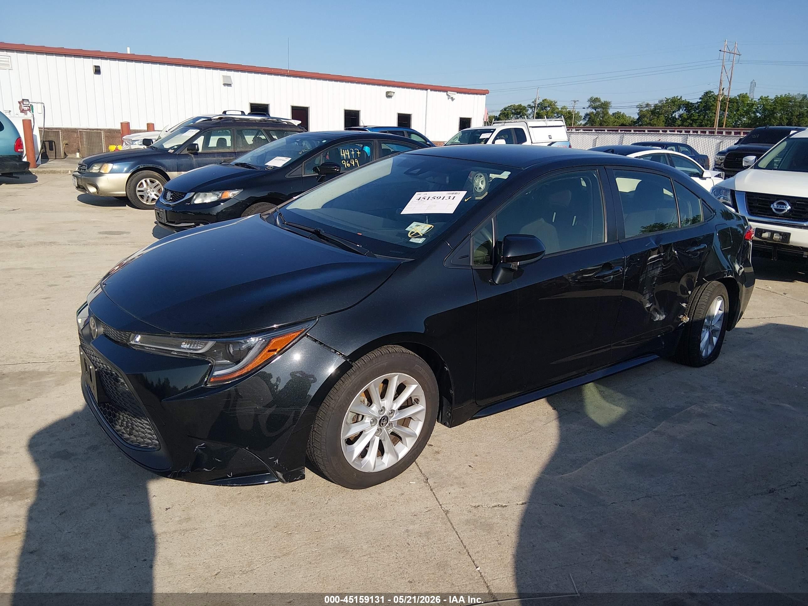 2021 Toyota Corolla Le Черный vin: JTDVPMAE8MJ151672
