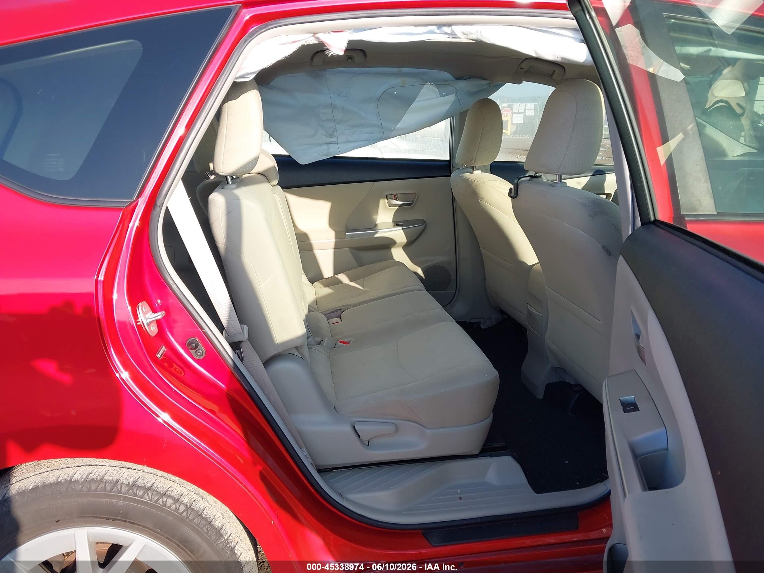 2012 Toyota Prius V Two Red vin: JTDZN3EU0C3118283