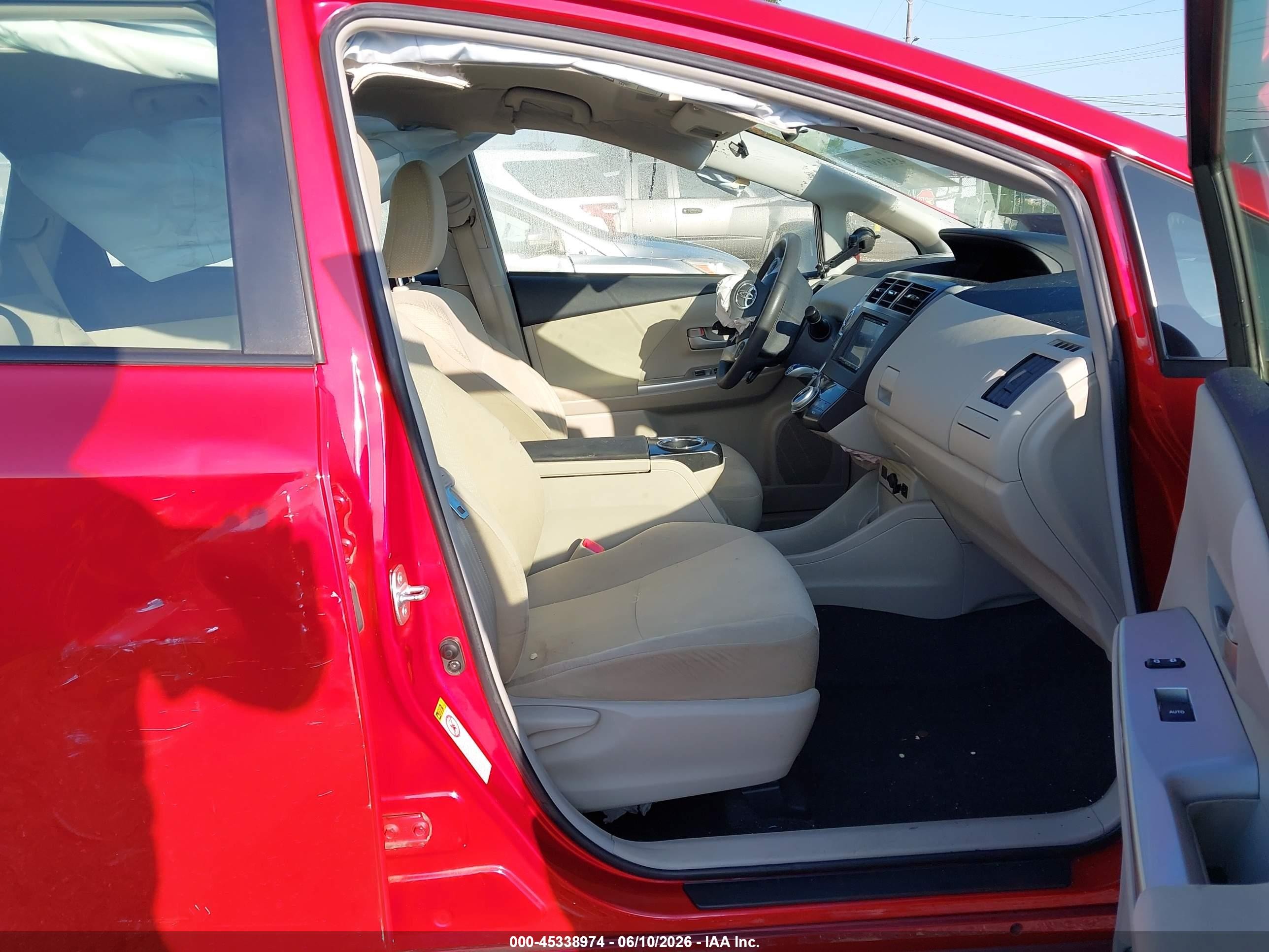 2012 Toyota Prius V Two Red vin: JTDZN3EU0C3118283