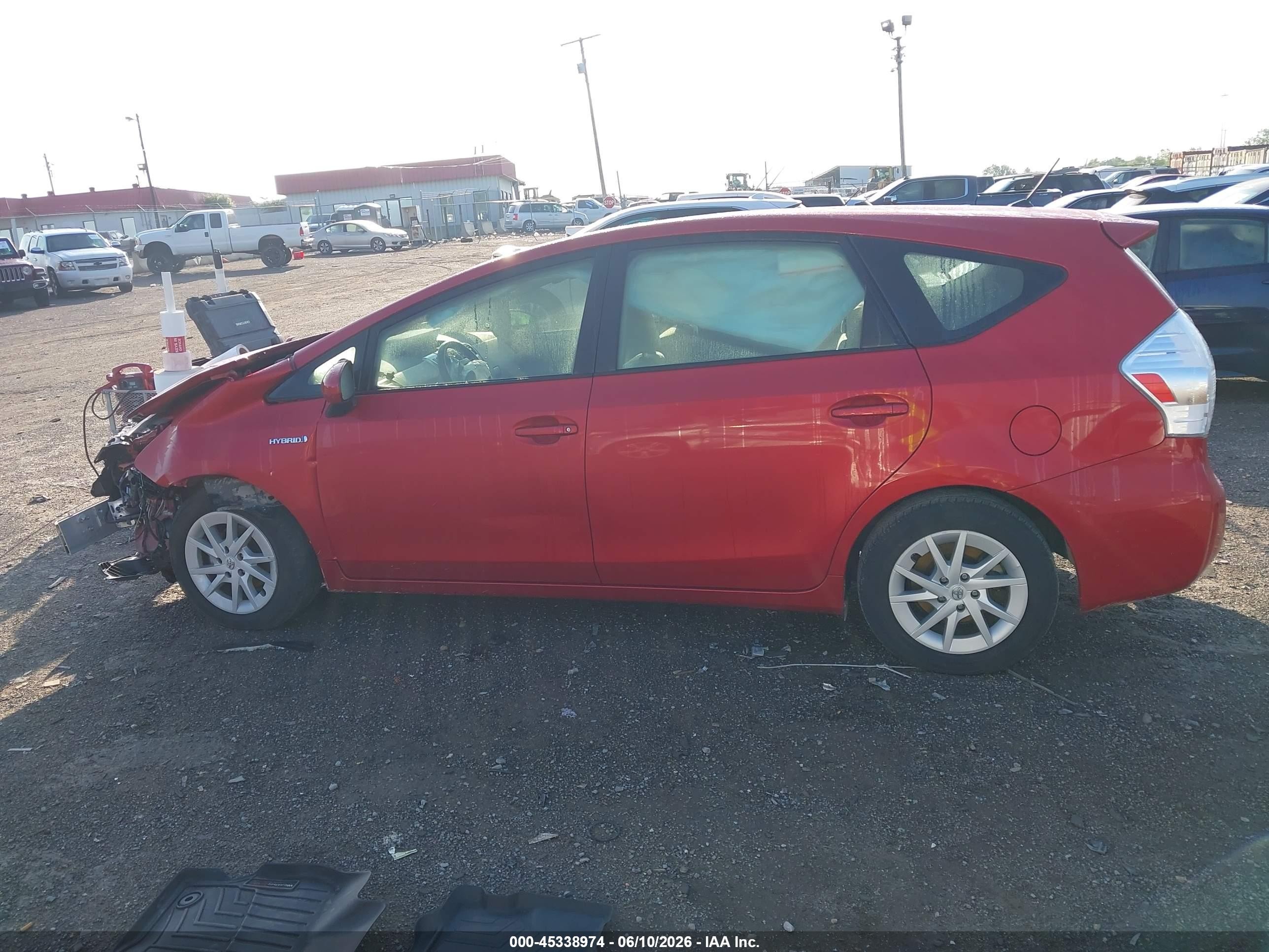 2012 Toyota Prius V Two Red vin: JTDZN3EU0C3118283