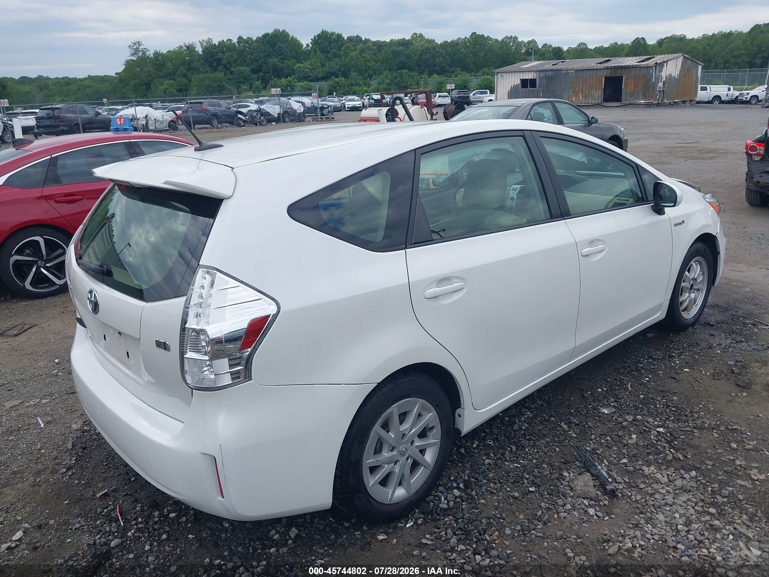 2012 Toyota Prius V Three White vin: JTDZN3EU0C3146827