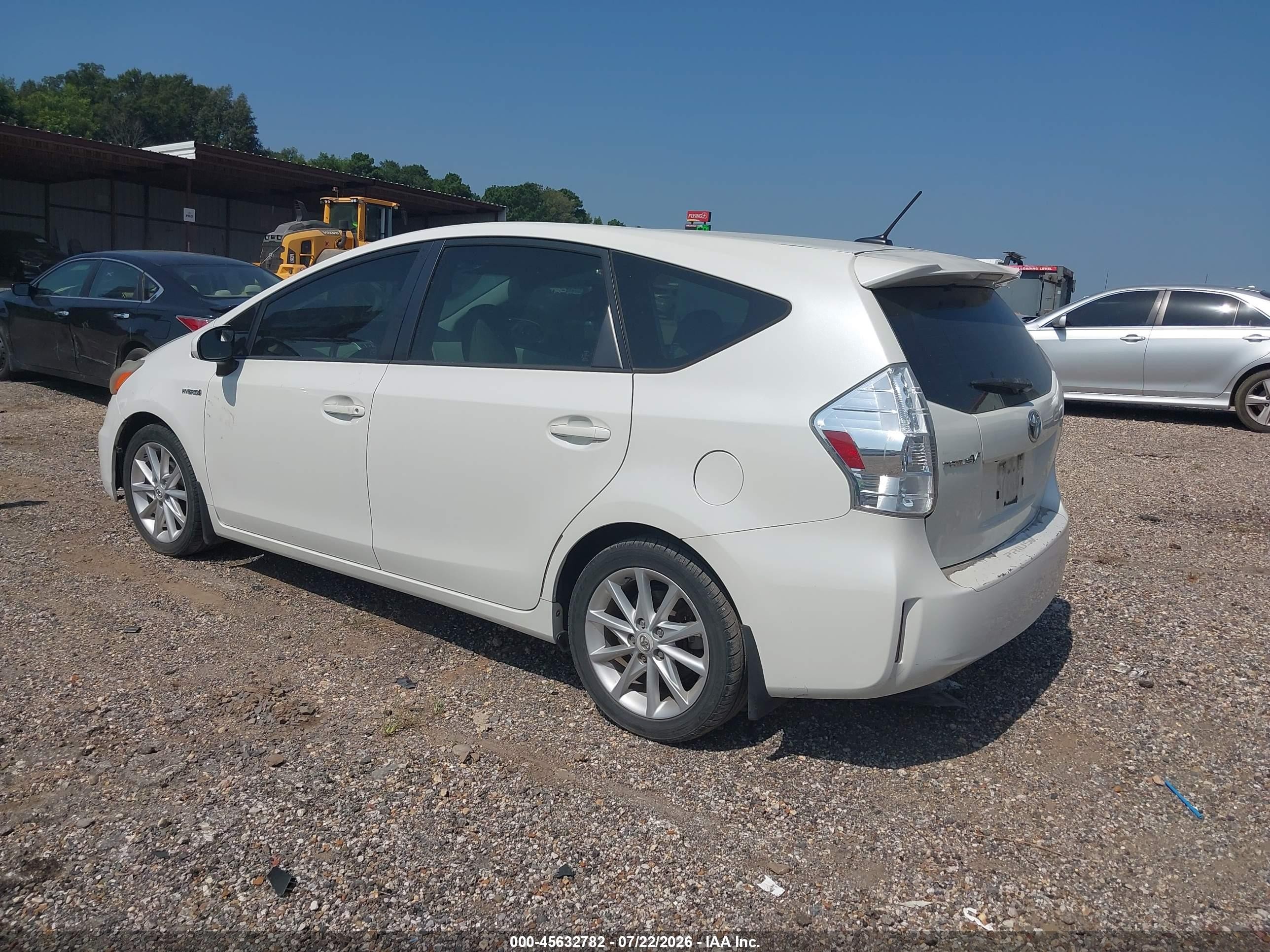 2012 Toyota Prius V Five White vin: JTDZN3EU0C3158475