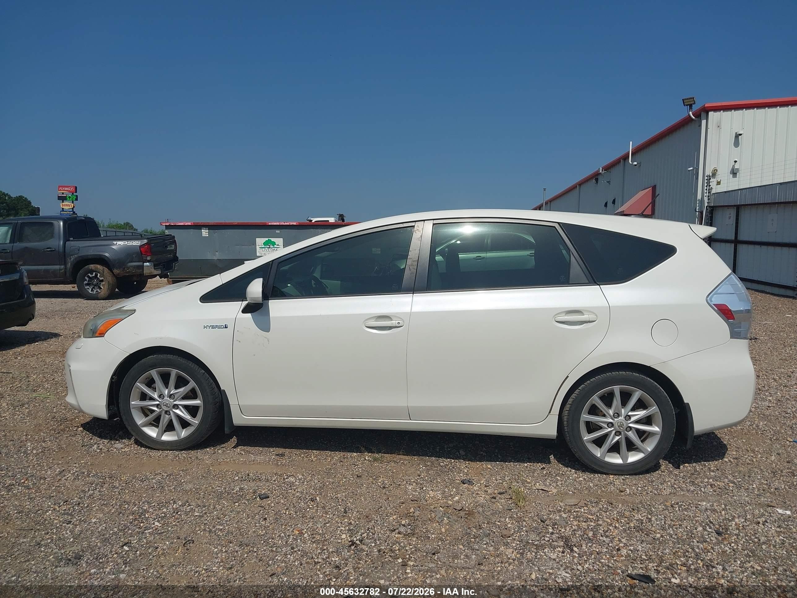 2012 Toyota Prius V Five White vin: JTDZN3EU0C3158475