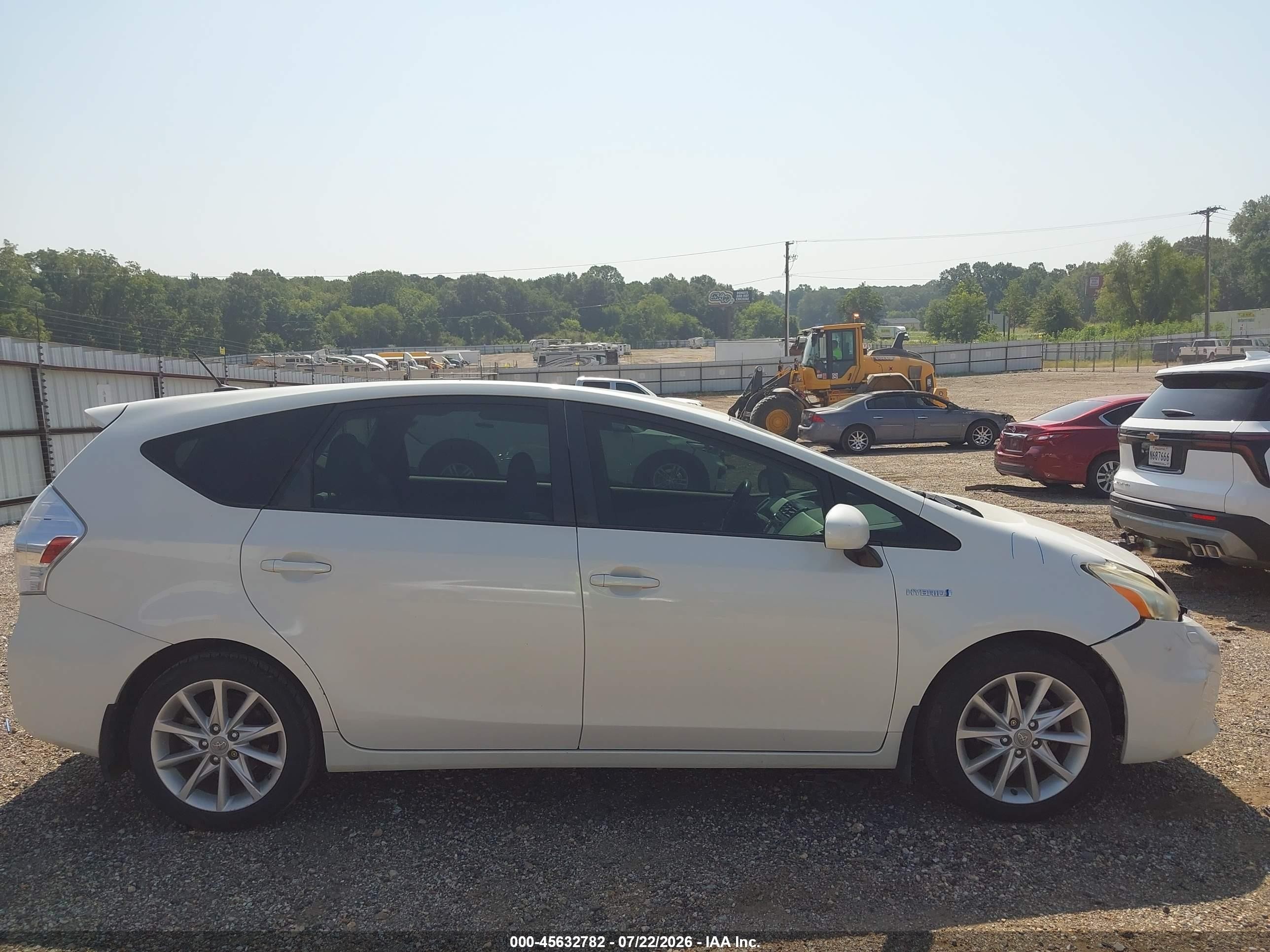 2012 Toyota Prius V Five White vin: JTDZN3EU0C3158475