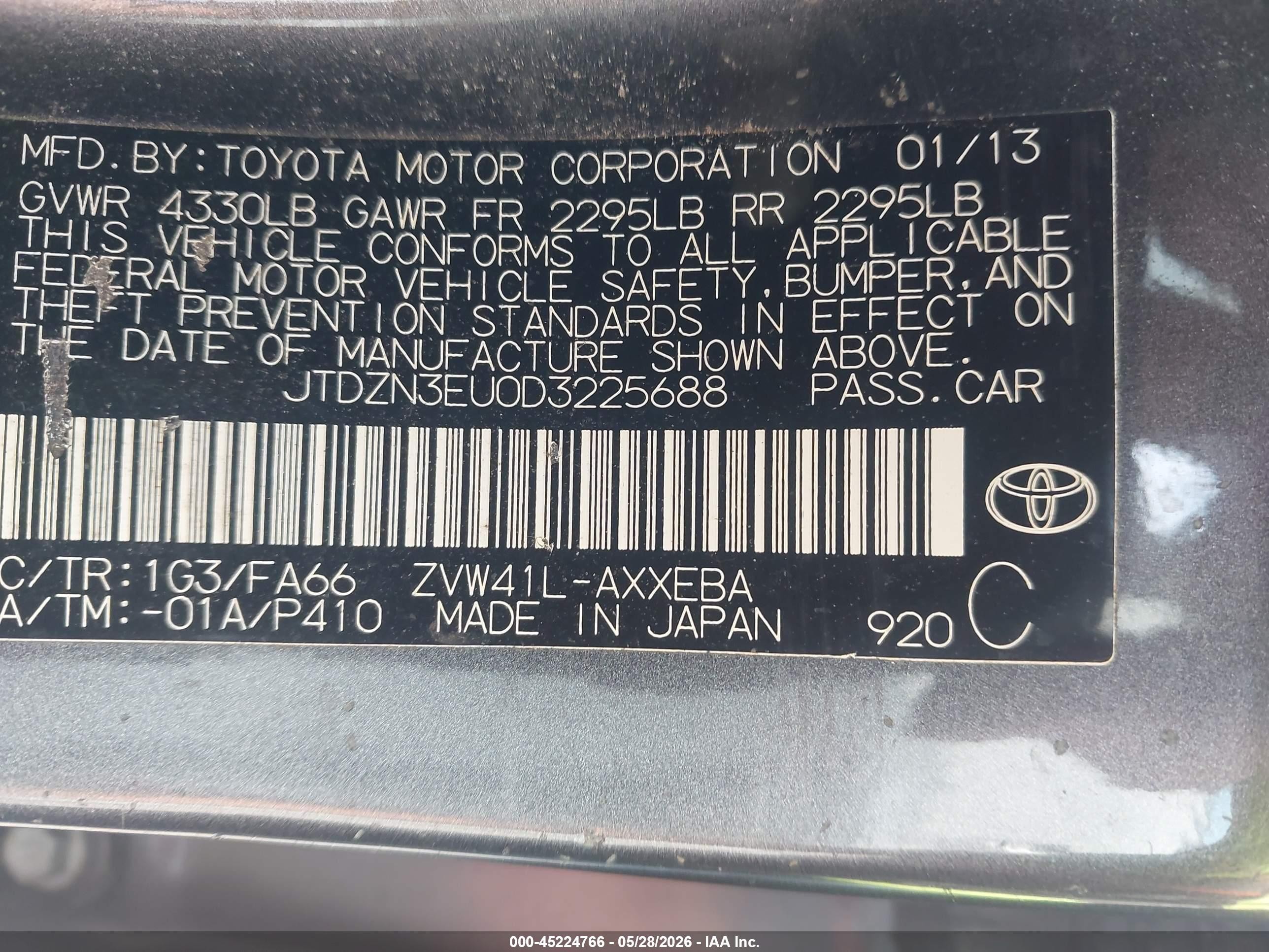 2013 Toyota Prius V Three Gray vin: JTDZN3EU0D3225688
