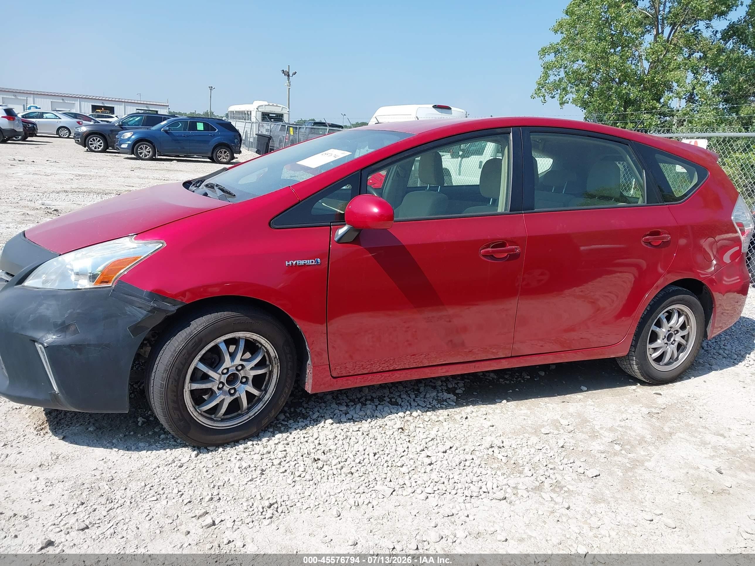 2013 Toyota Prius V Three Red vin: JTDZN3EU0D3280335