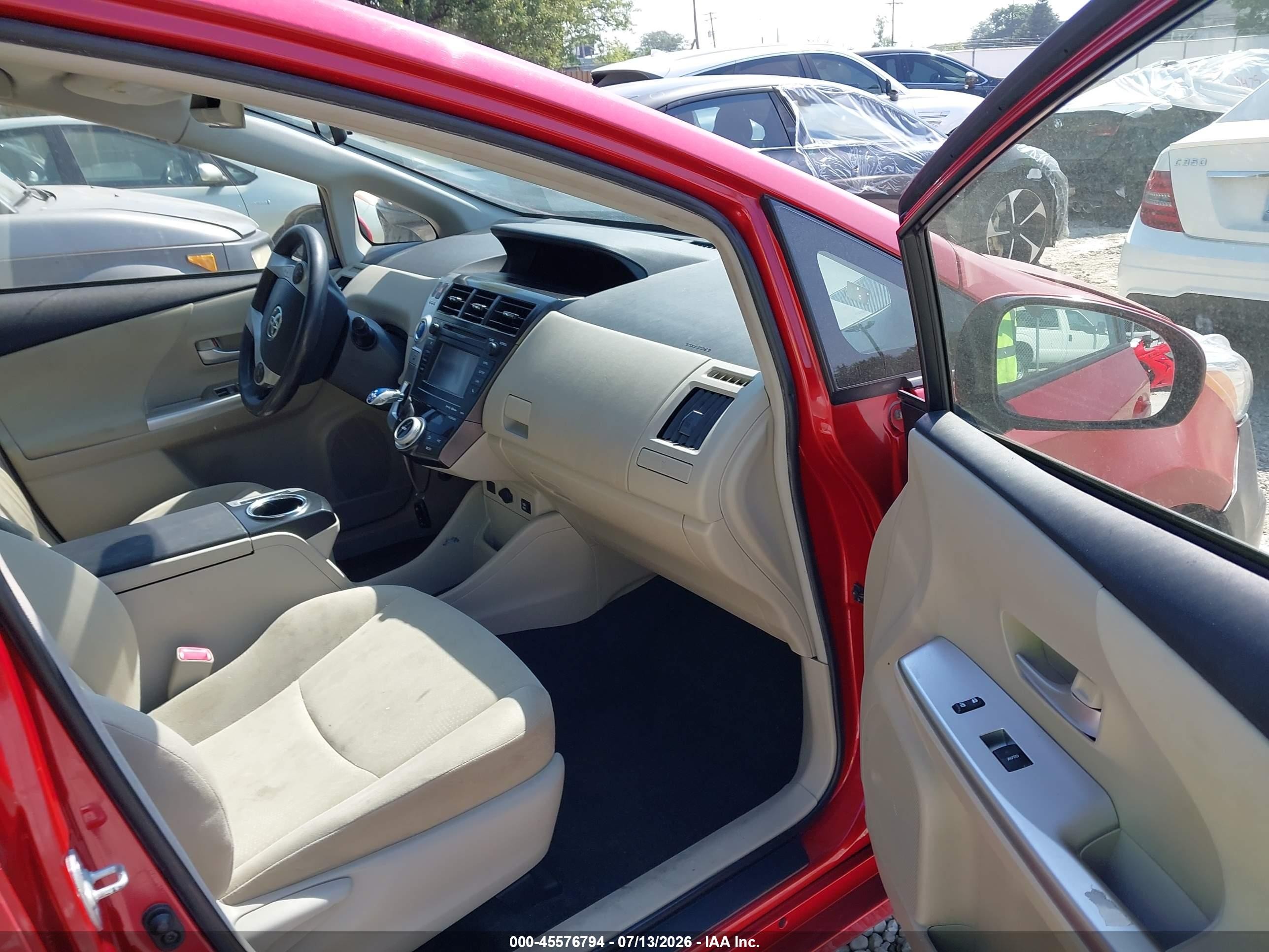 2013 Toyota Prius V Three Red vin: JTDZN3EU0D3280335