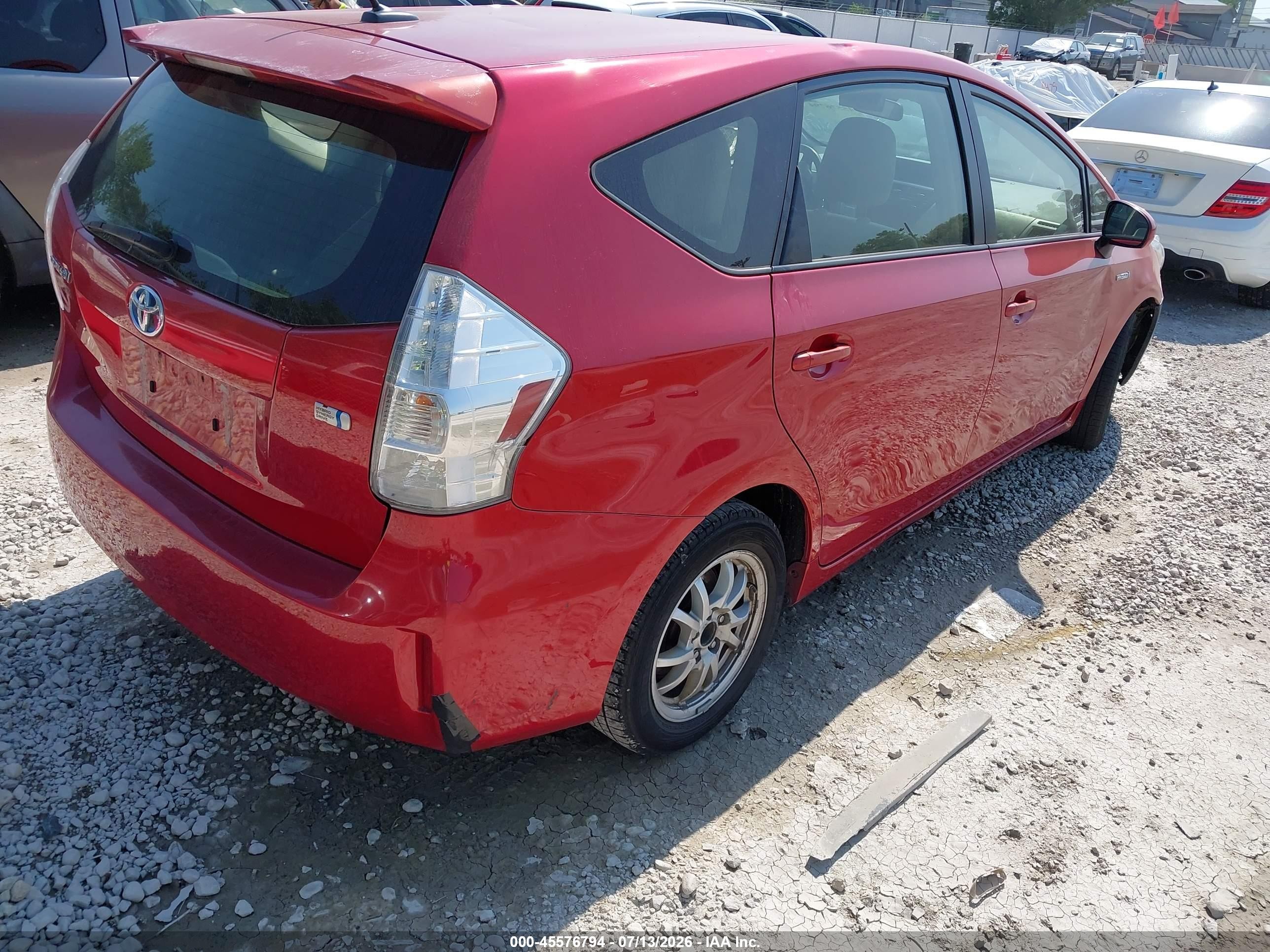 2013 Toyota Prius V Three Red vin: JTDZN3EU0D3280335