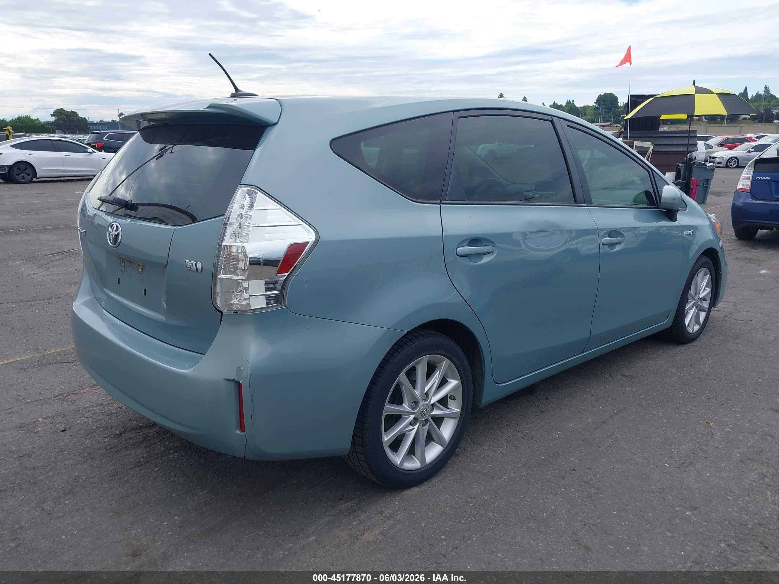 2014 Toyota Prius V Five Teal vin: JTDZN3EU0EJ009160