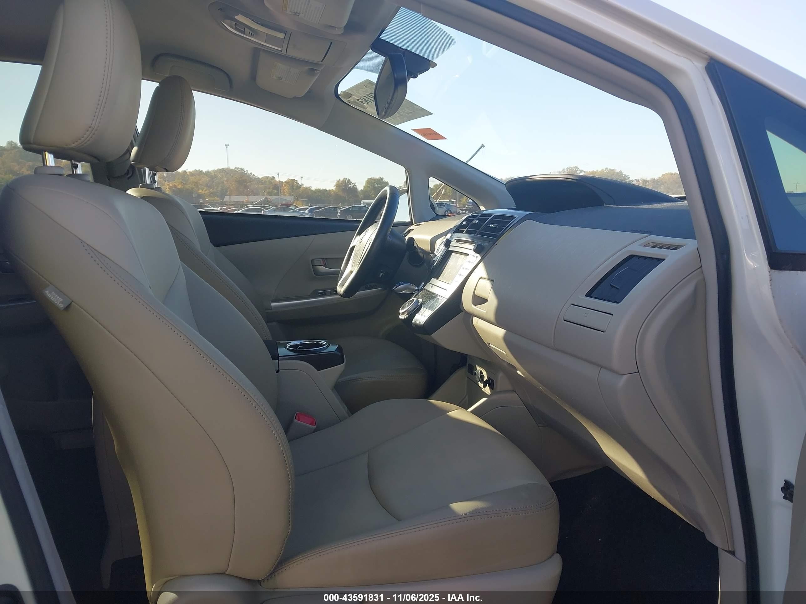 2014 Toyota Prius V Five White vin: JTDZN3EU0EJ014374