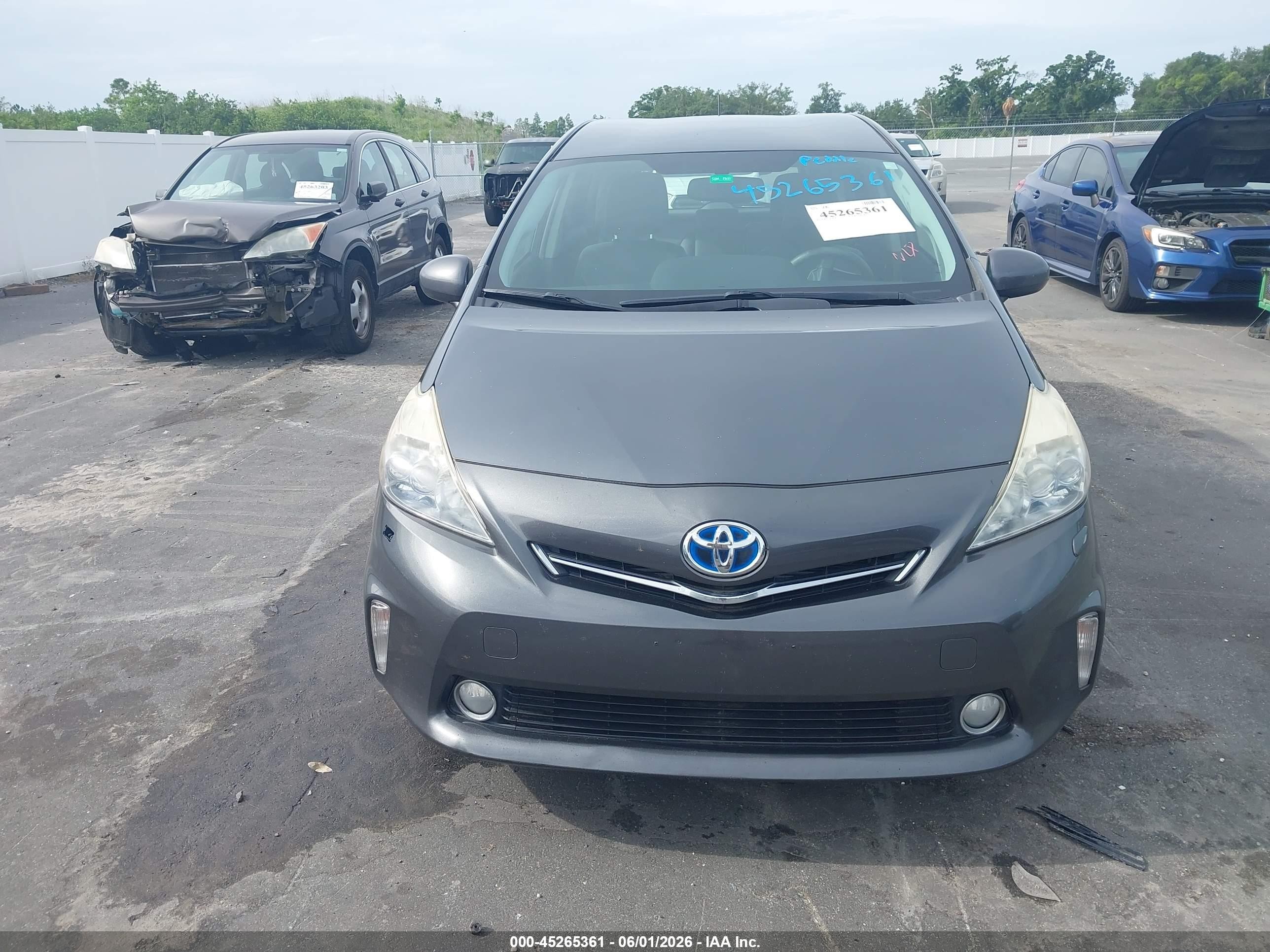 2012 Toyota Prius V Five Gray vin: JTDZN3EU1C3045649