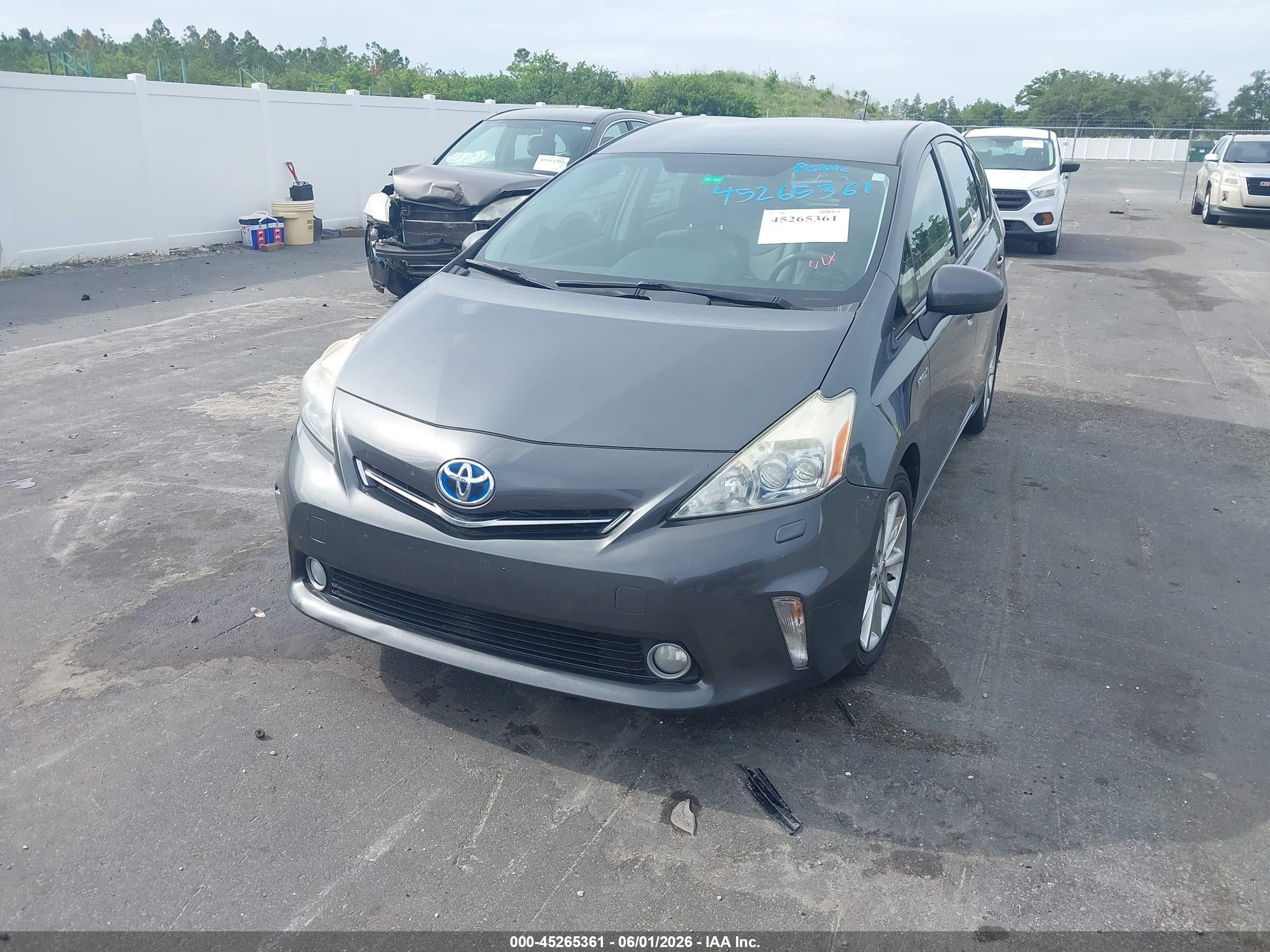 2012 Toyota Prius V Five Gray vin: JTDZN3EU1C3045649