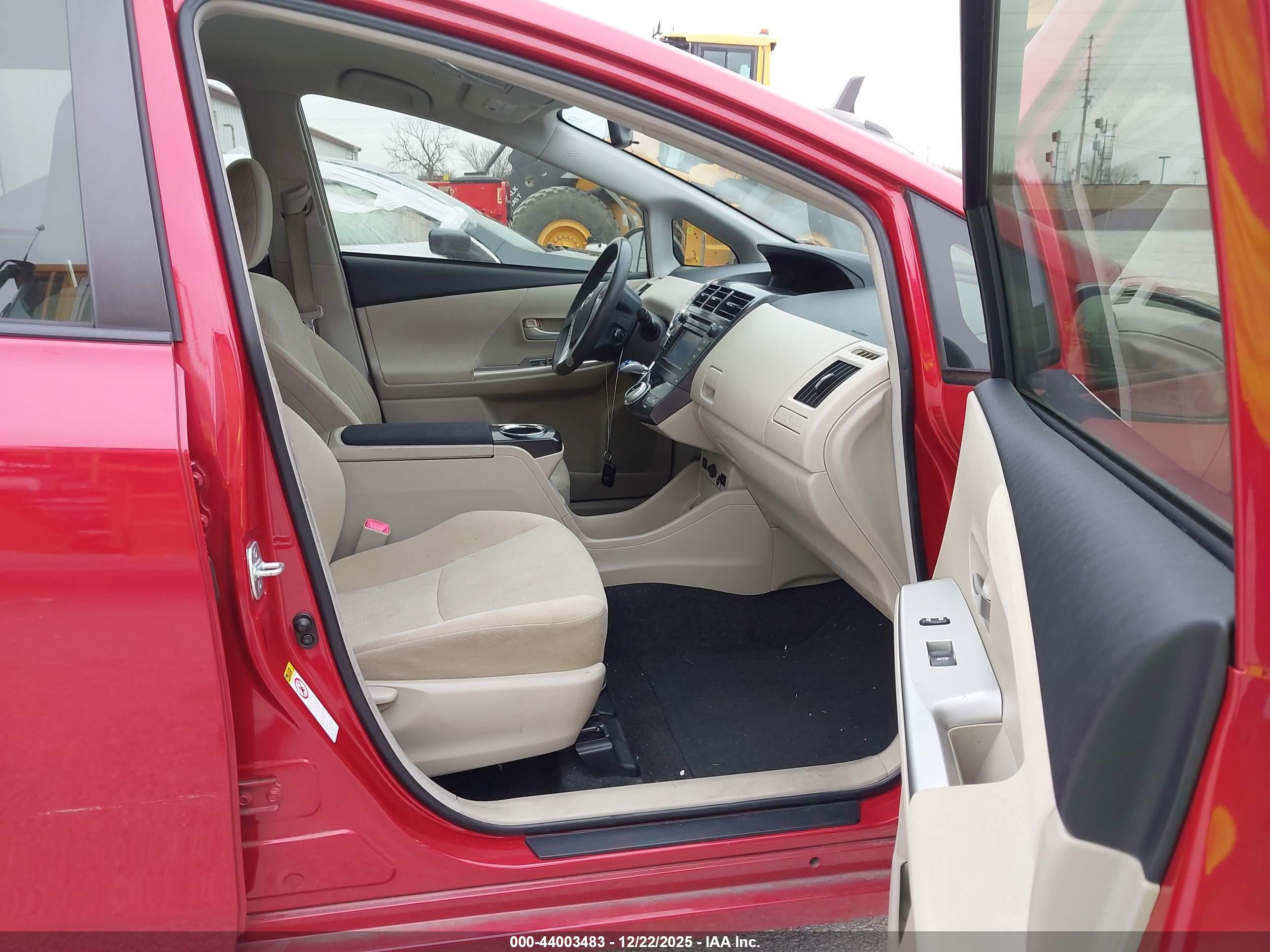 2014 Toyota Prius V Two Red vin: JTDZN3EU1E3307799