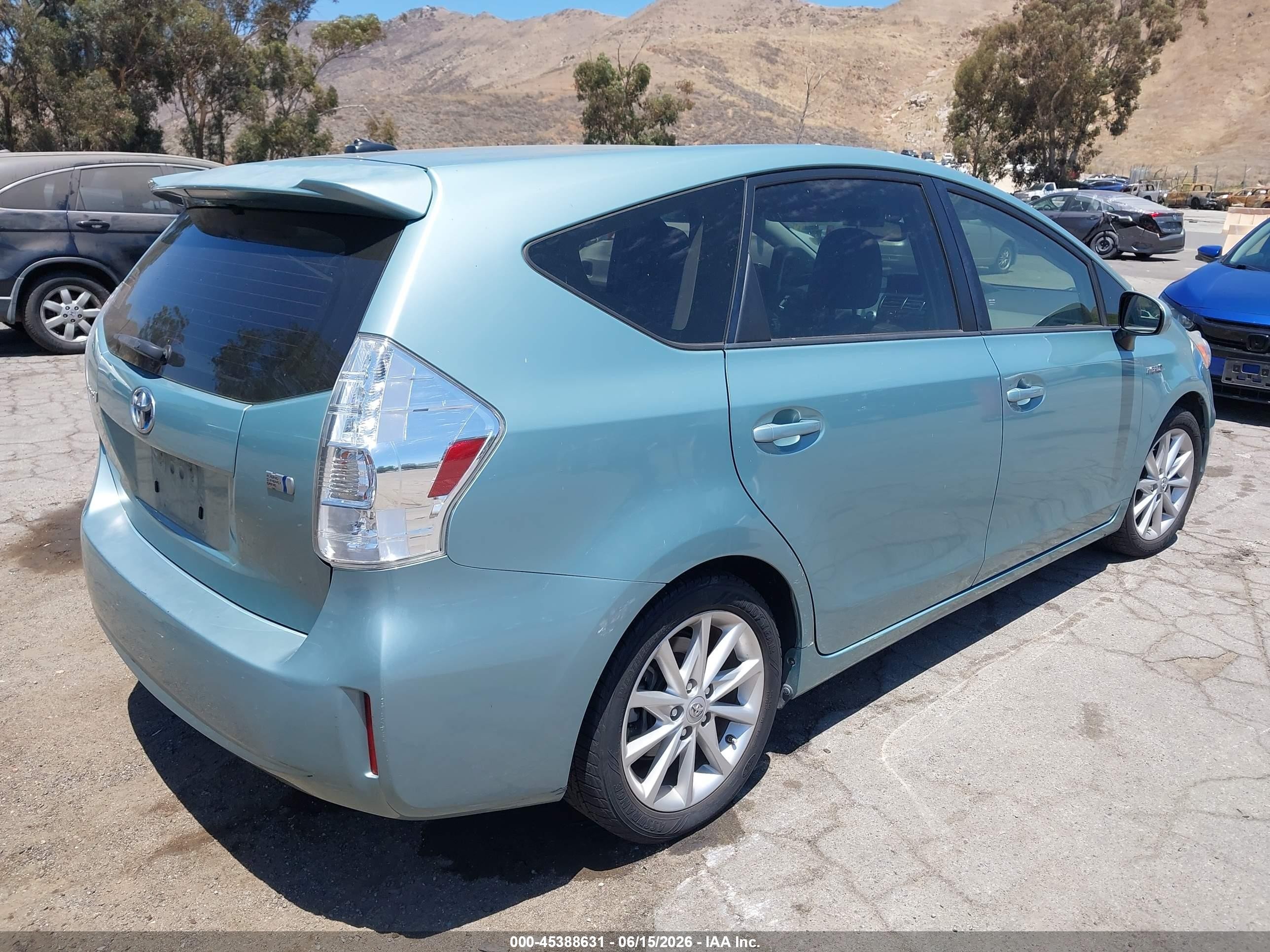 2014 Toyota Prius V Five Light Blue vin: JTDZN3EU1E3309892