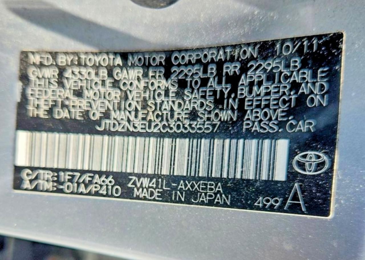 2012 Toyota Prius V Three Silver vin: JTDZN3EU2C3033557