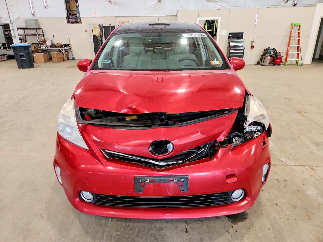 2012 Toyota Prius V Five Red vin: JTDZN3EU2C3042856