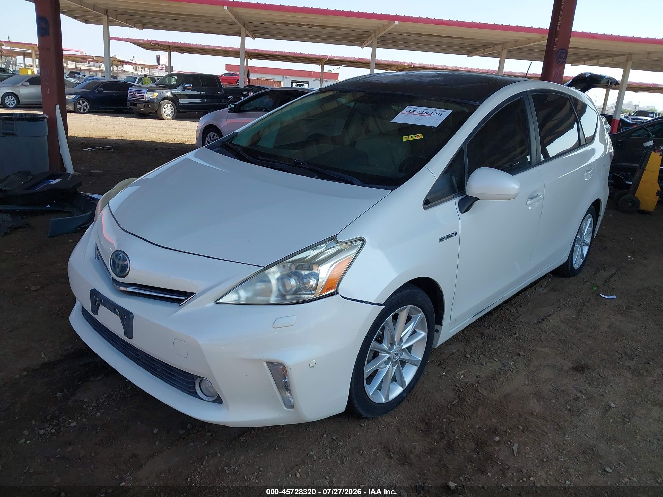 2013 Toyota Prius V Five White vin: JTDZN3EU2D3234988