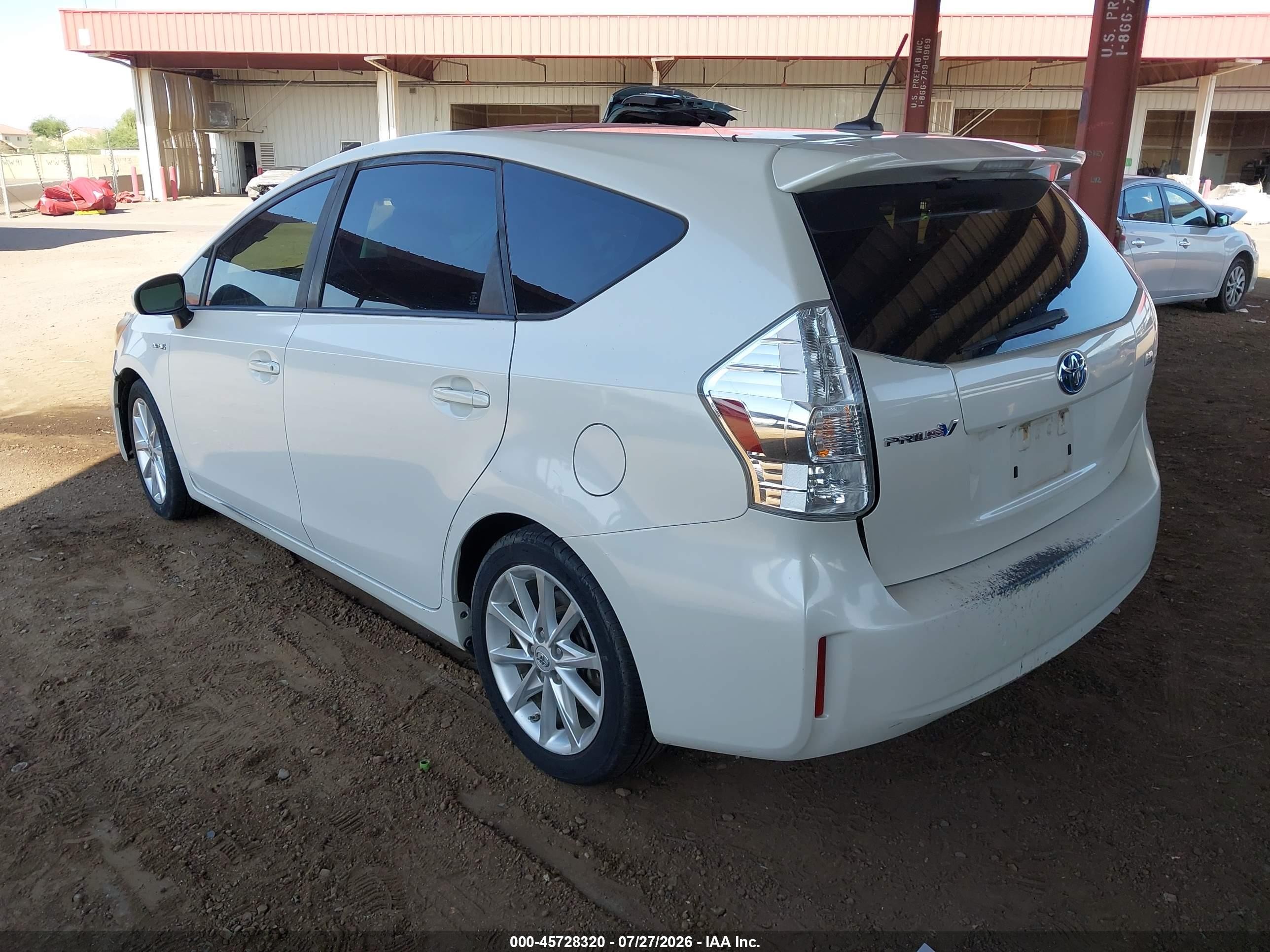 2013 Toyota Prius V Five White vin: JTDZN3EU2D3234988