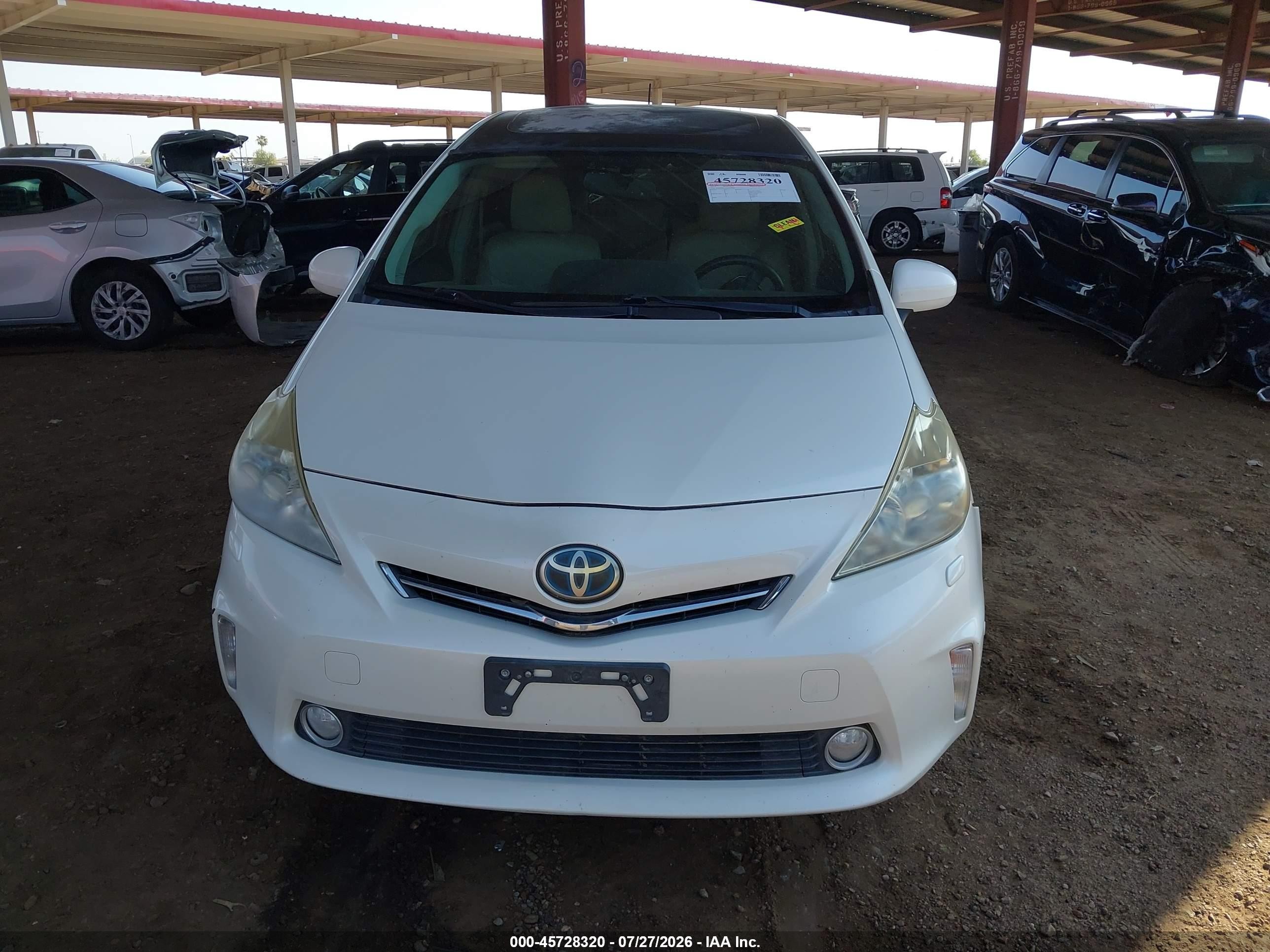 2013 Toyota Prius V Five White vin: JTDZN3EU2D3234988