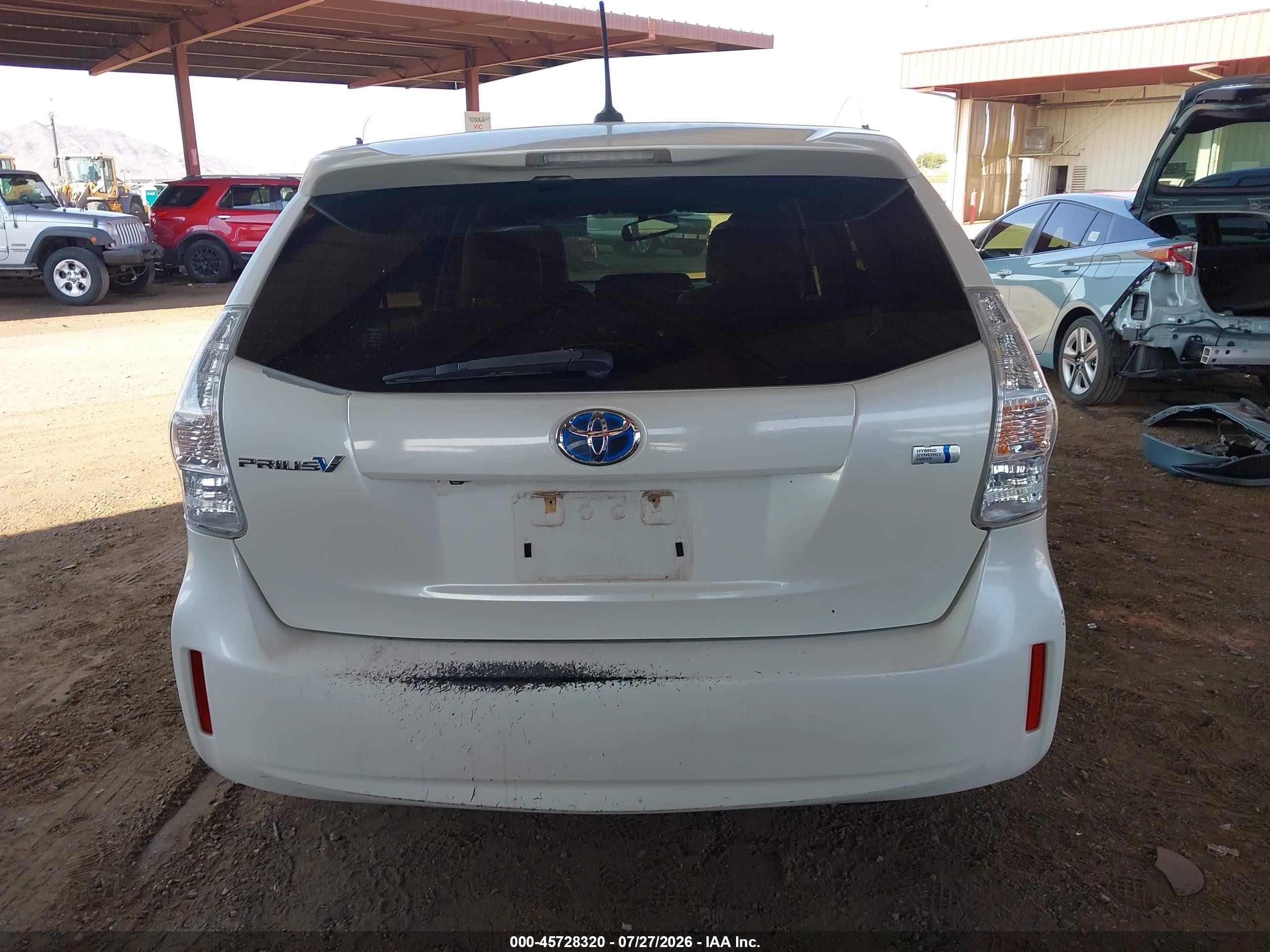 2013 Toyota Prius V Five White vin: JTDZN3EU2D3234988