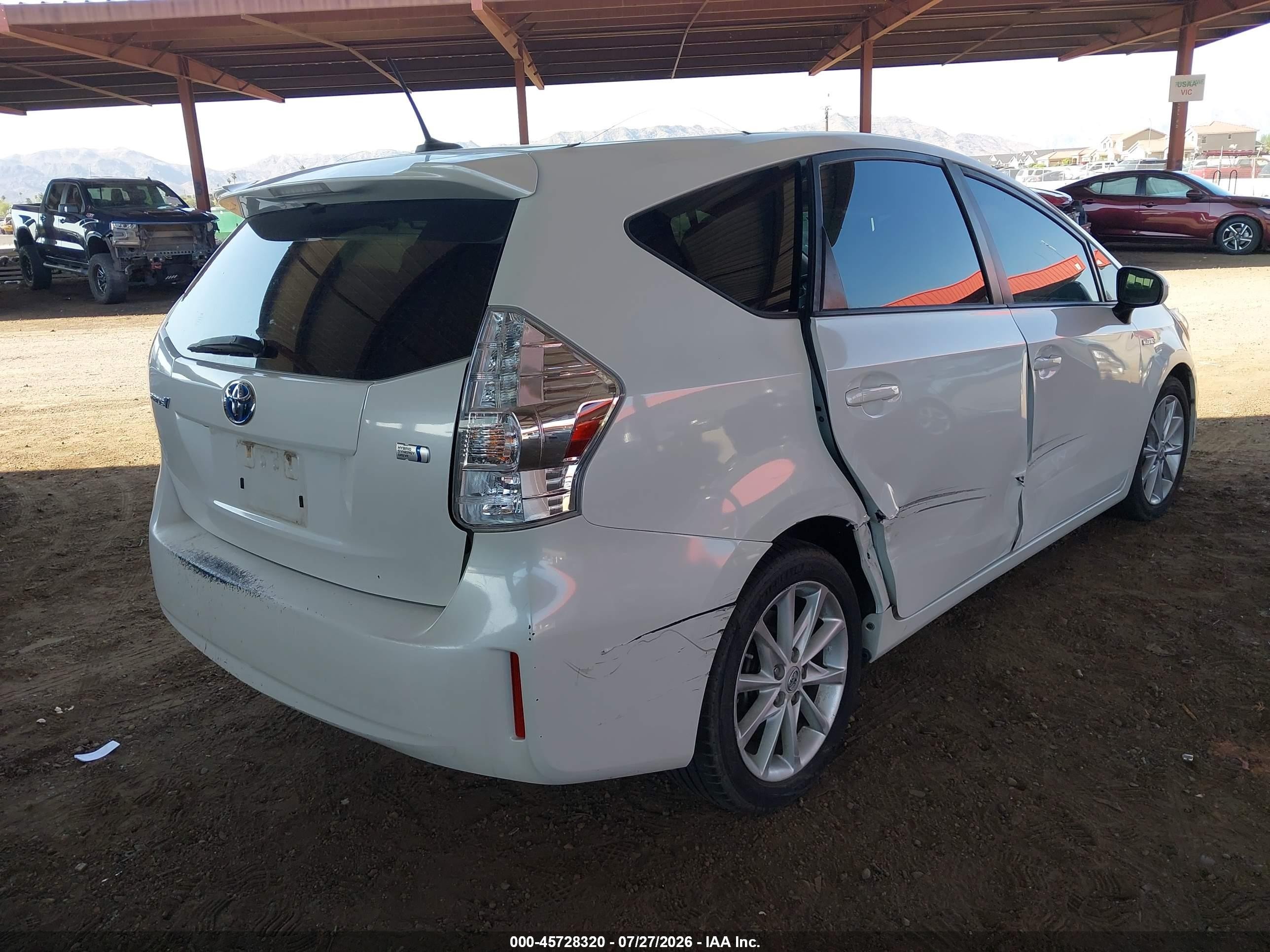 2013 Toyota Prius V Five White vin: JTDZN3EU2D3234988