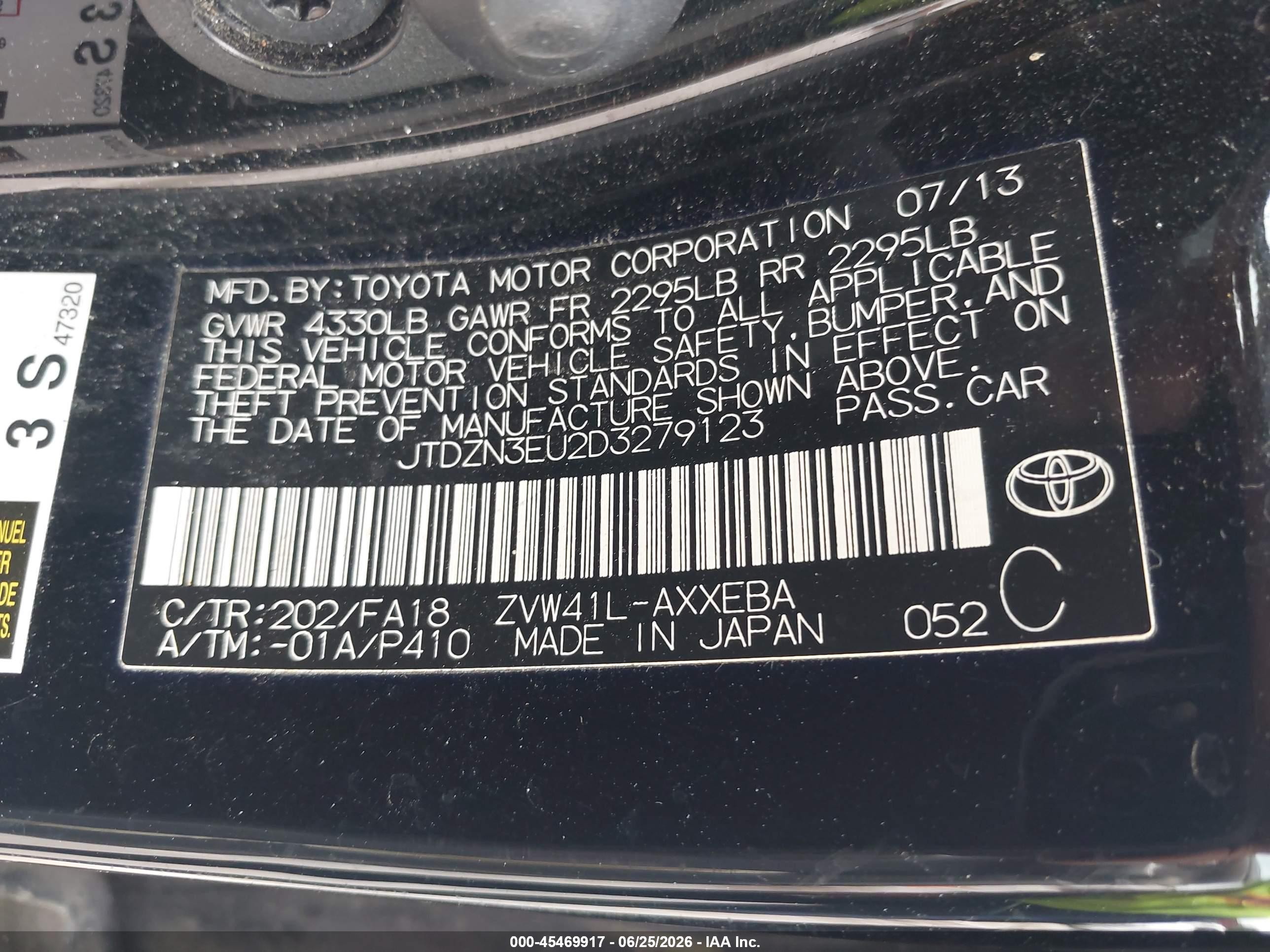 2013 Toyota Prius V Three Black vin: JTDZN3EU2D3279123