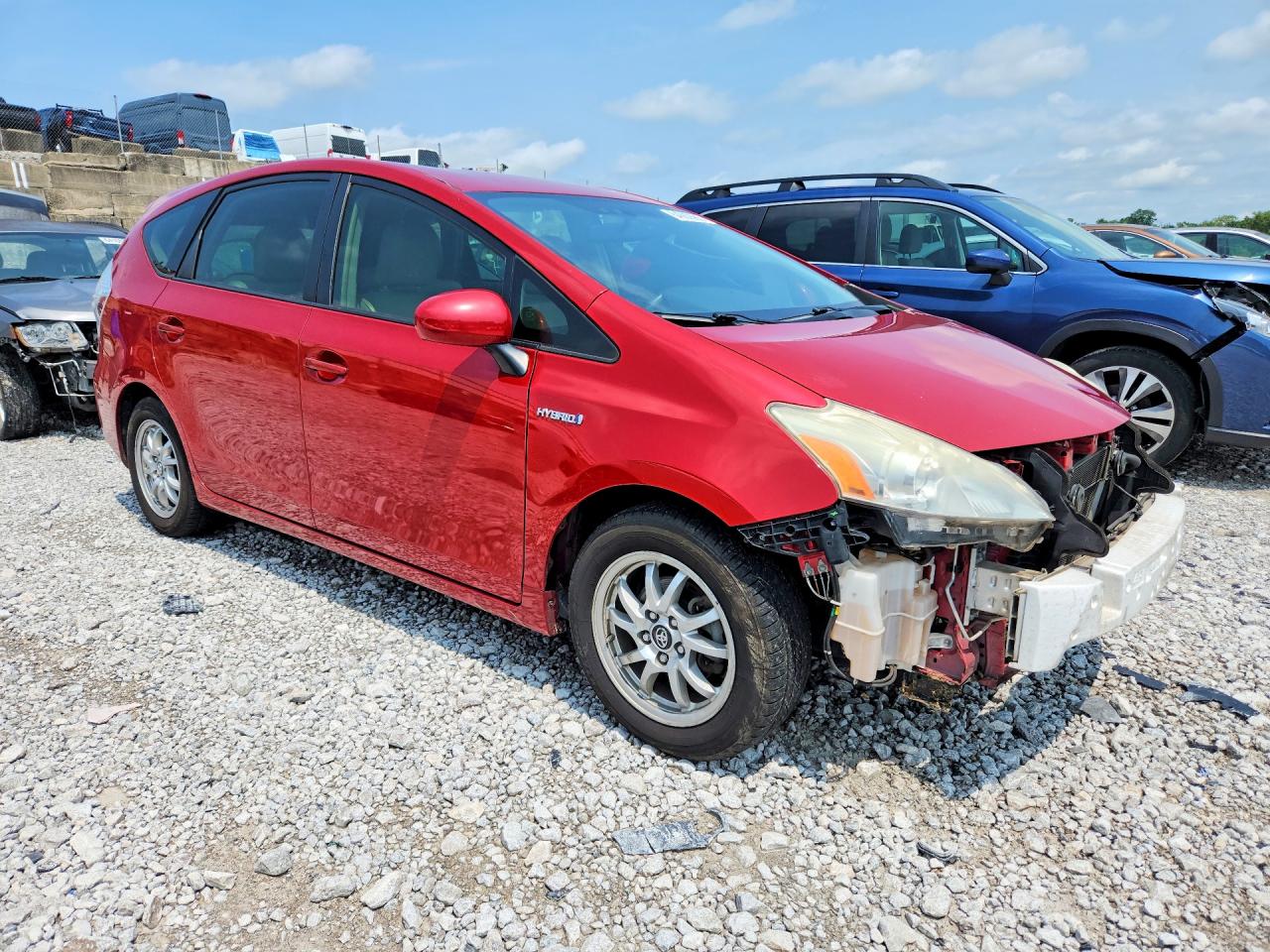 2014 Toyota Prius V Three Red vin: JTDZN3EU2E3310307