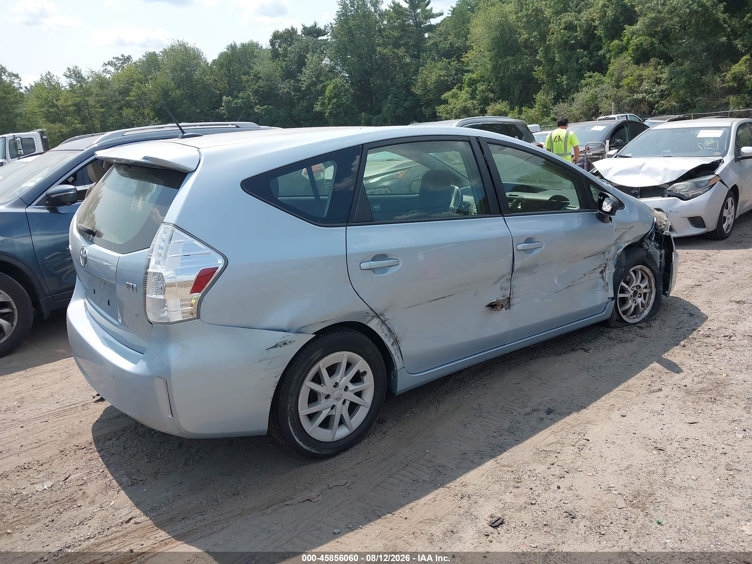 2014 Toyota Prius V Three Light Blue vin: JTDZN3EU2EJ007992
