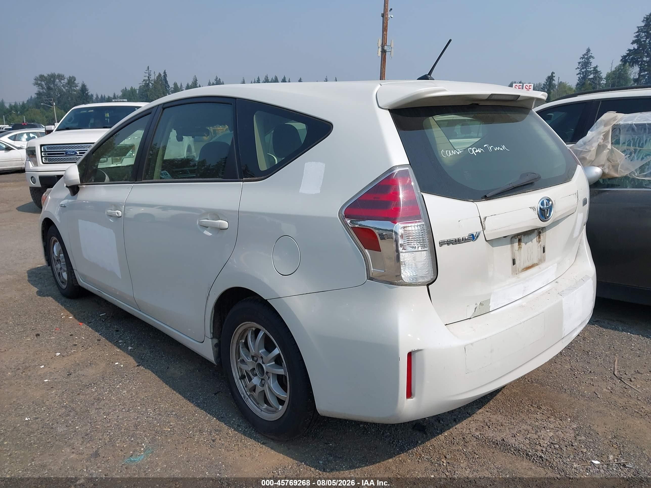 2015 Toyota Prius V Two White vin: JTDZN3EU2FJ018430