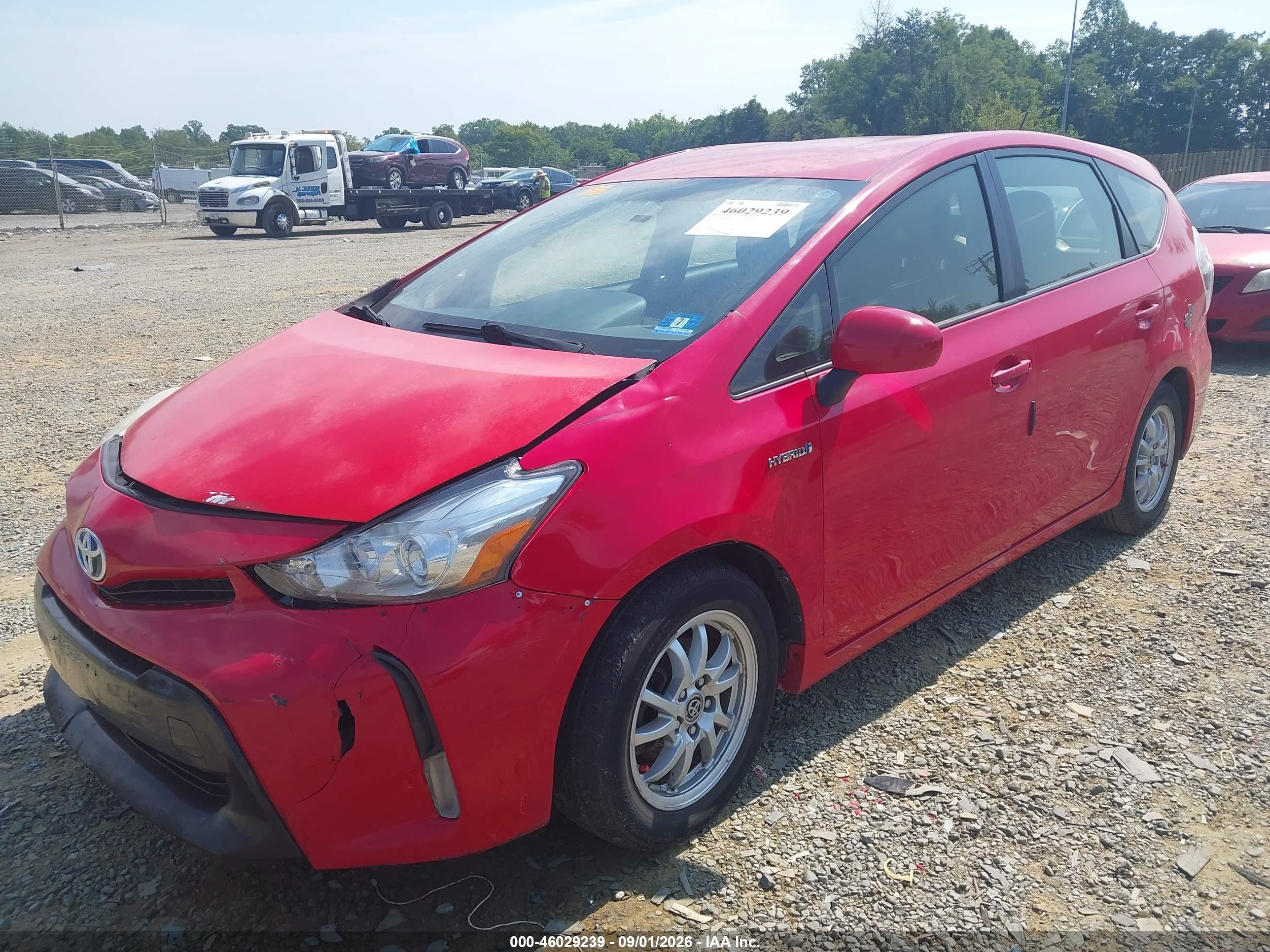 2015 Toyota Prius V Three Red vin: JTDZN3EU2FJ024650