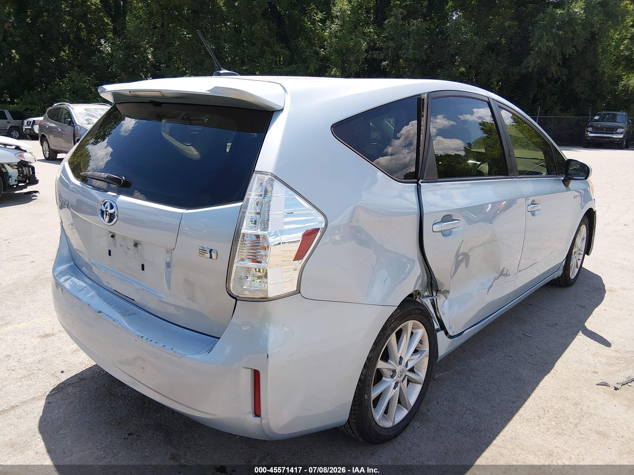 2012 Toyota Prius V Five Light Blue vin: JTDZN3EU3C3093539